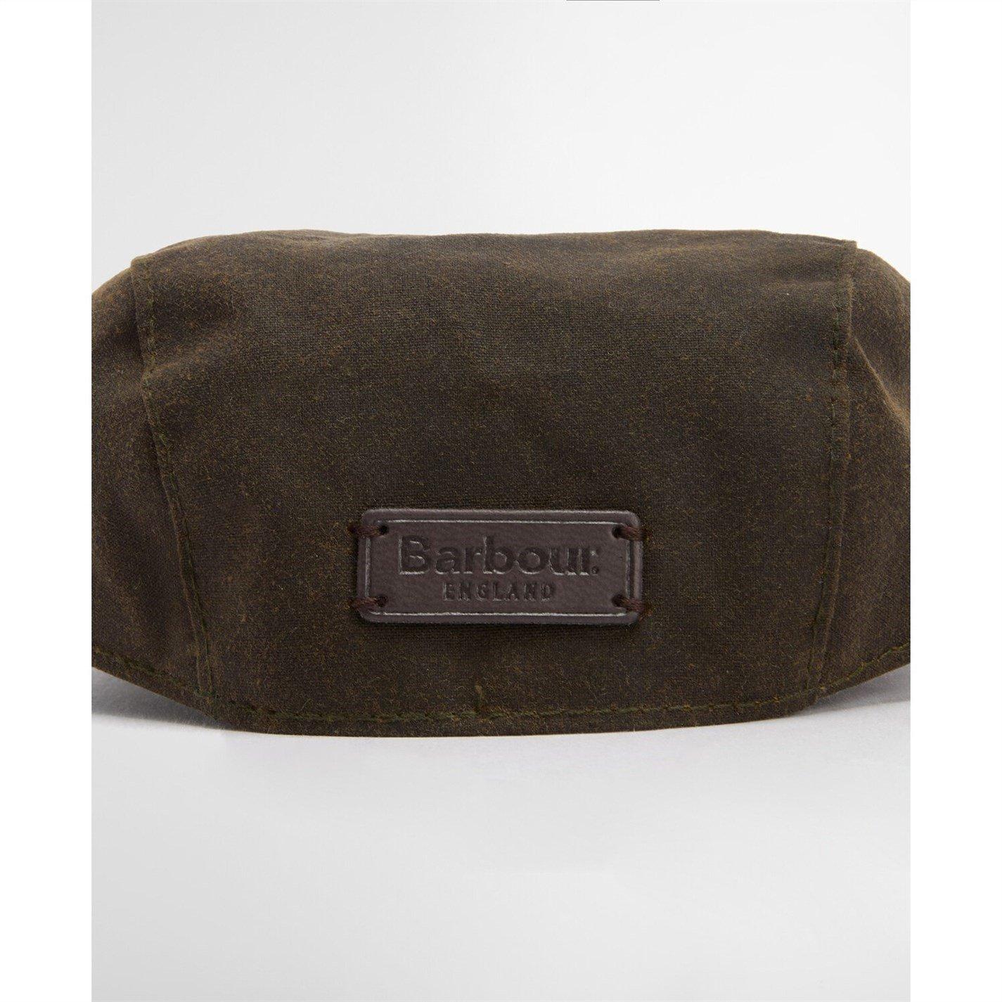 Olive - Barbour - Dog Wax Flat Cap - 5