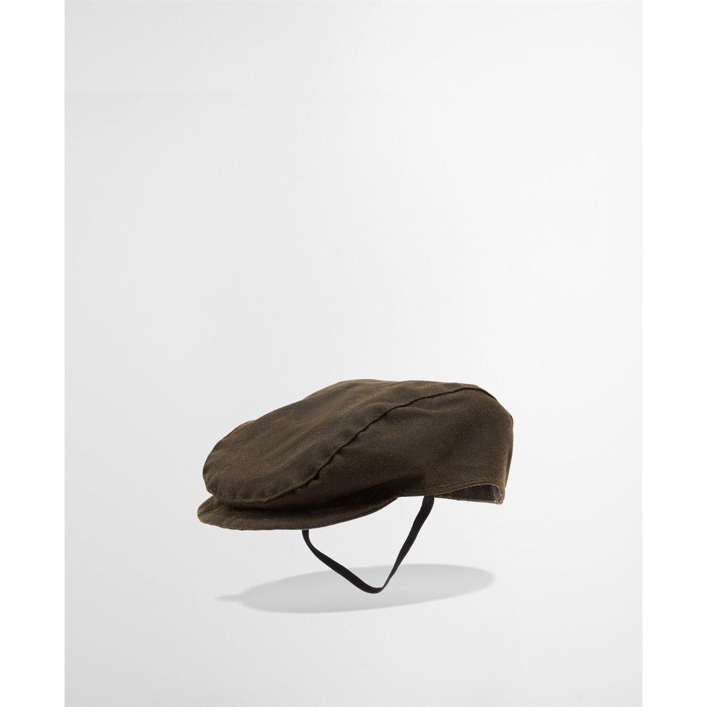 Olive - Barbour - Dog Wax Flat Cap - 6