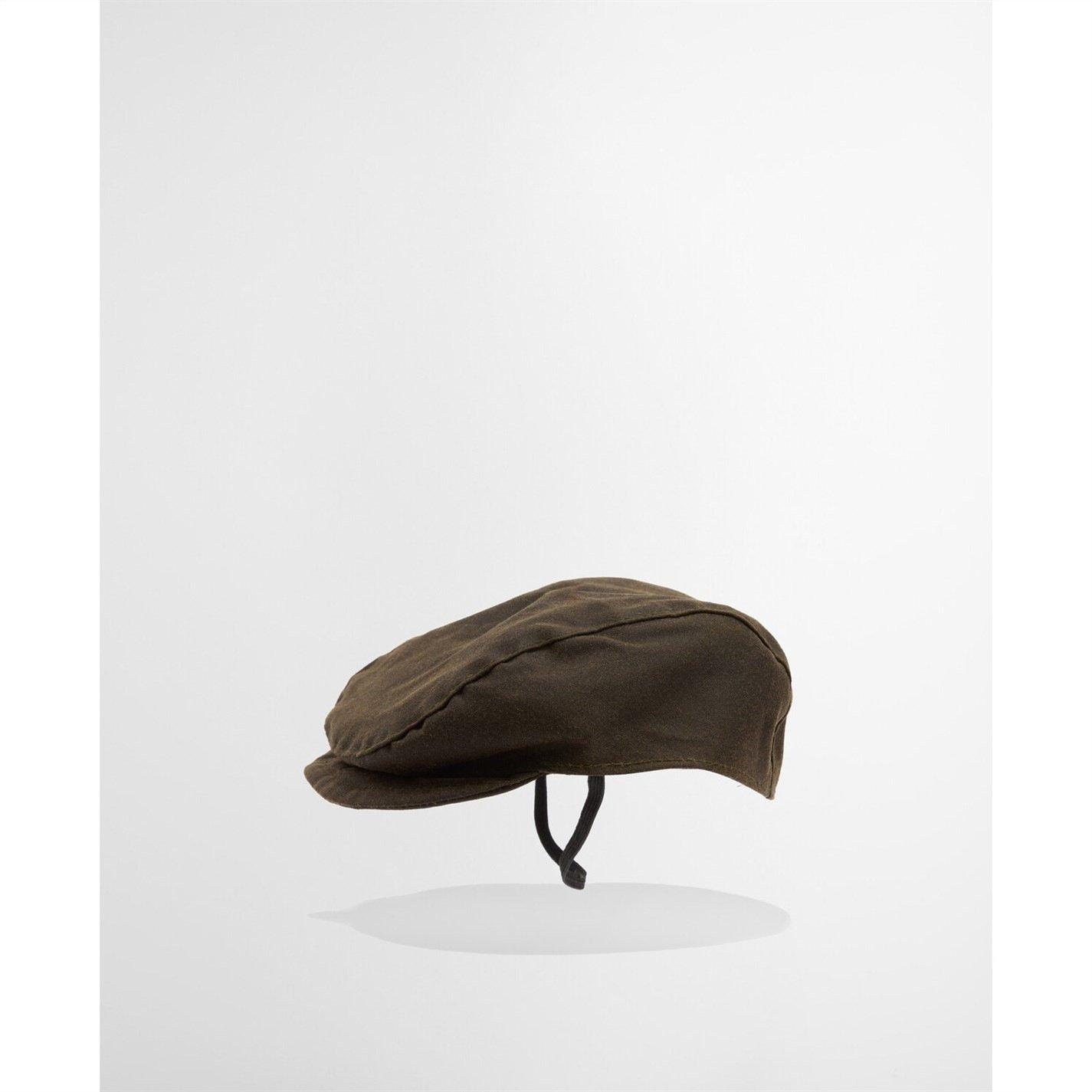 Olive - Barbour - Dog Wax Flat Cap - 8