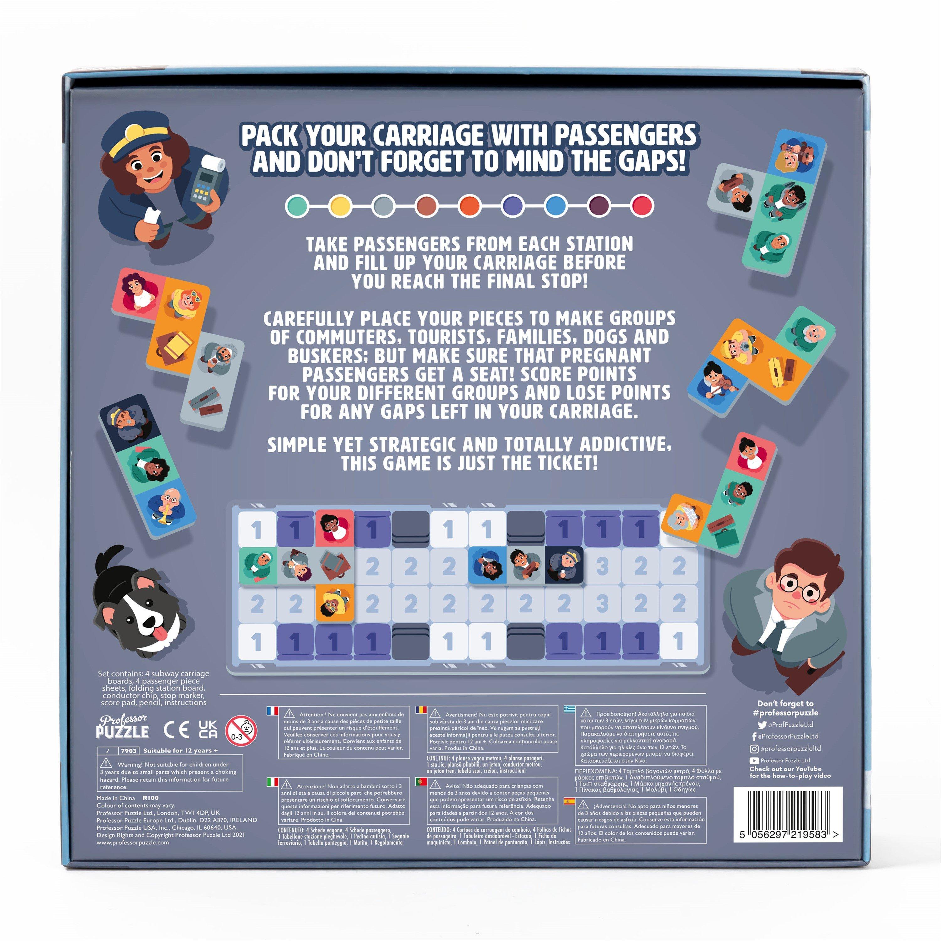 Multi - Professor Puzzle - Subway Squeeze Board Game - 7