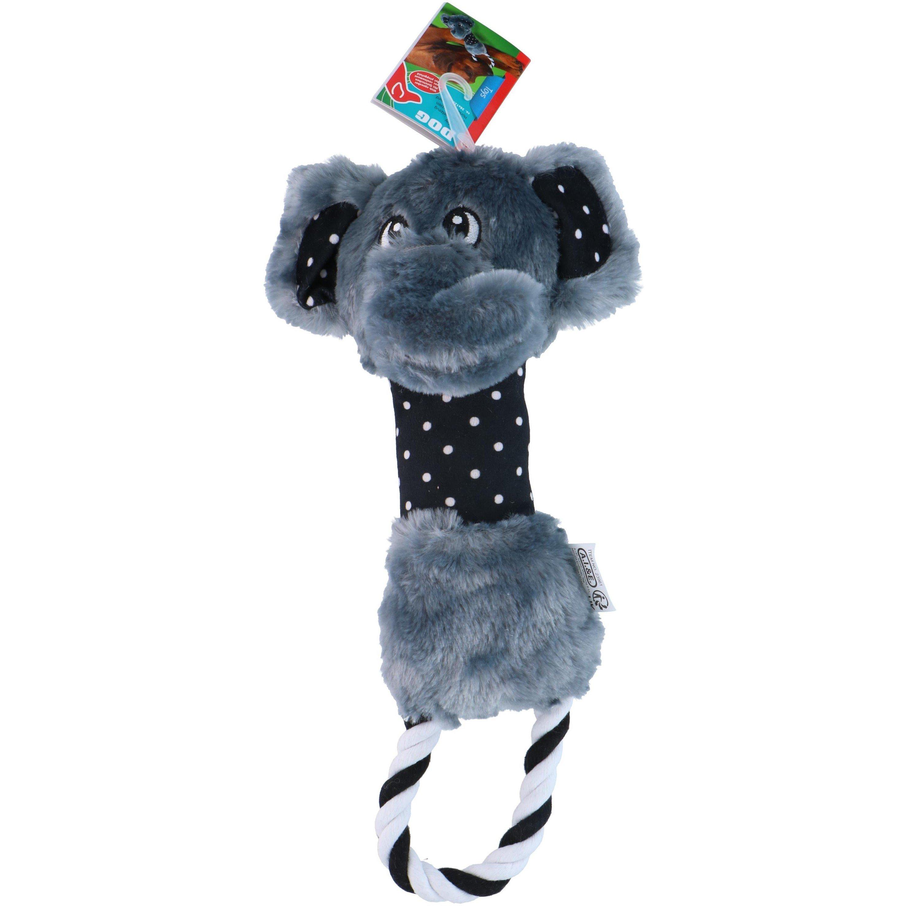 Multi - Edco - Dog Toy Animal With Rope - 3