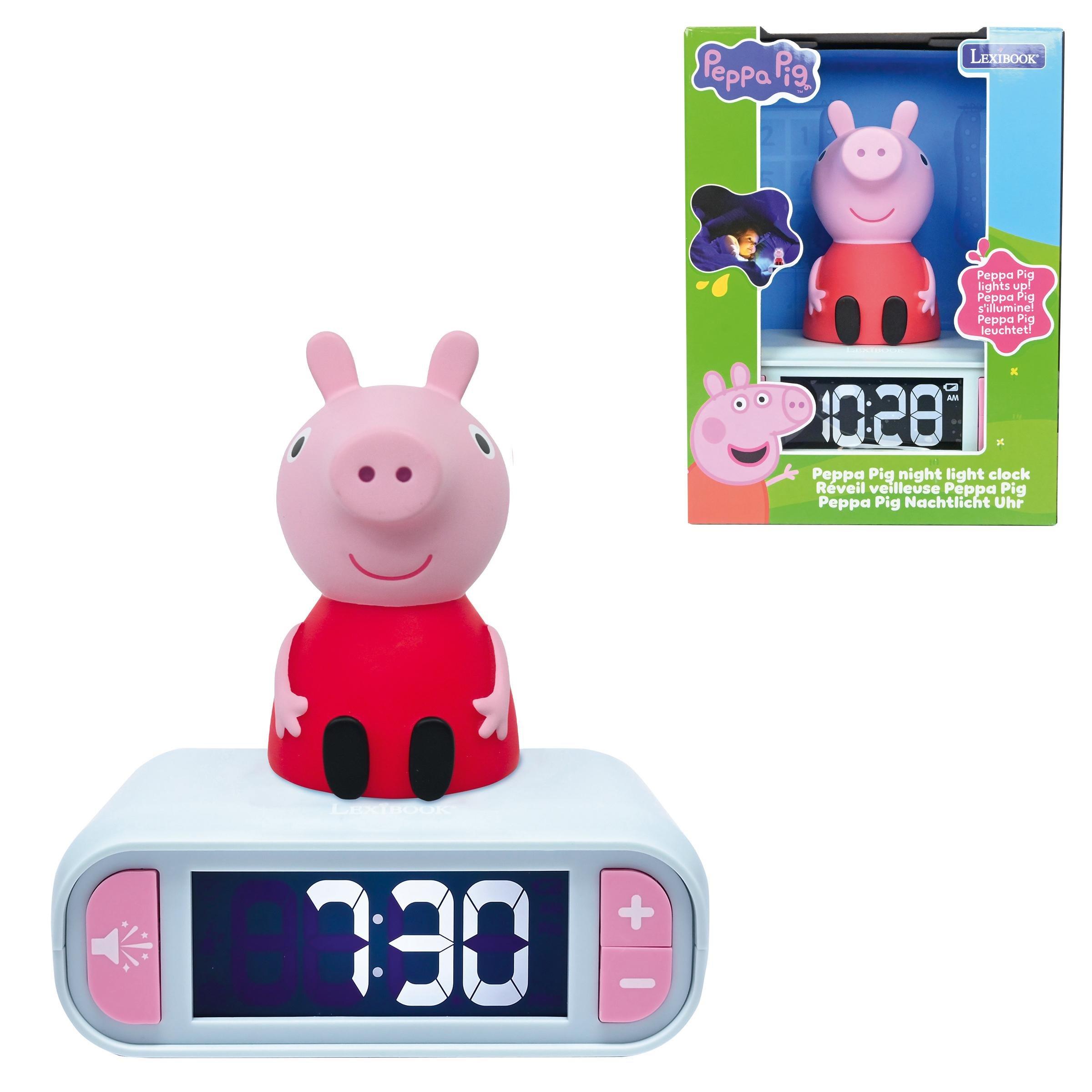 Peppa Pig Peppa Pig Digital Alarm Clock with 3D Nightlight Figurine and Sound Effects