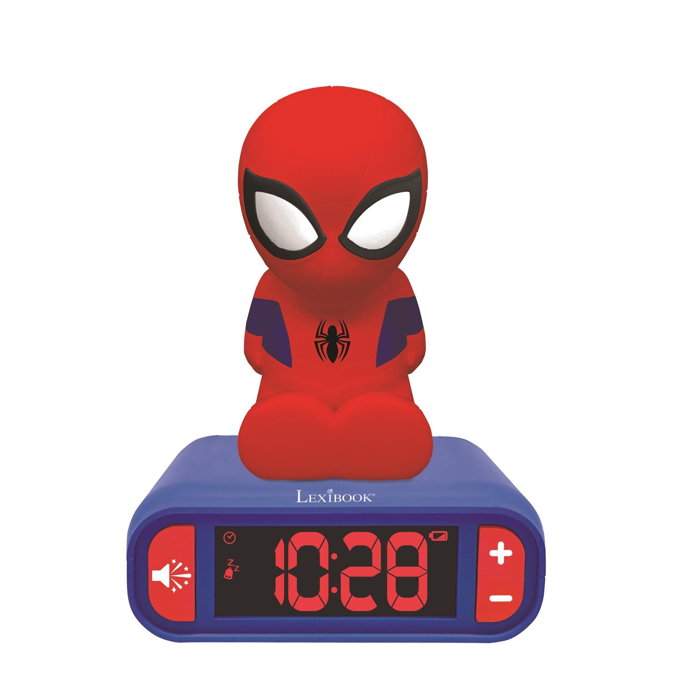 Spiderman - Spiderman - Spider-Man Digital Alarm Clock with 3D Nightlight Figurine and Sound Effects