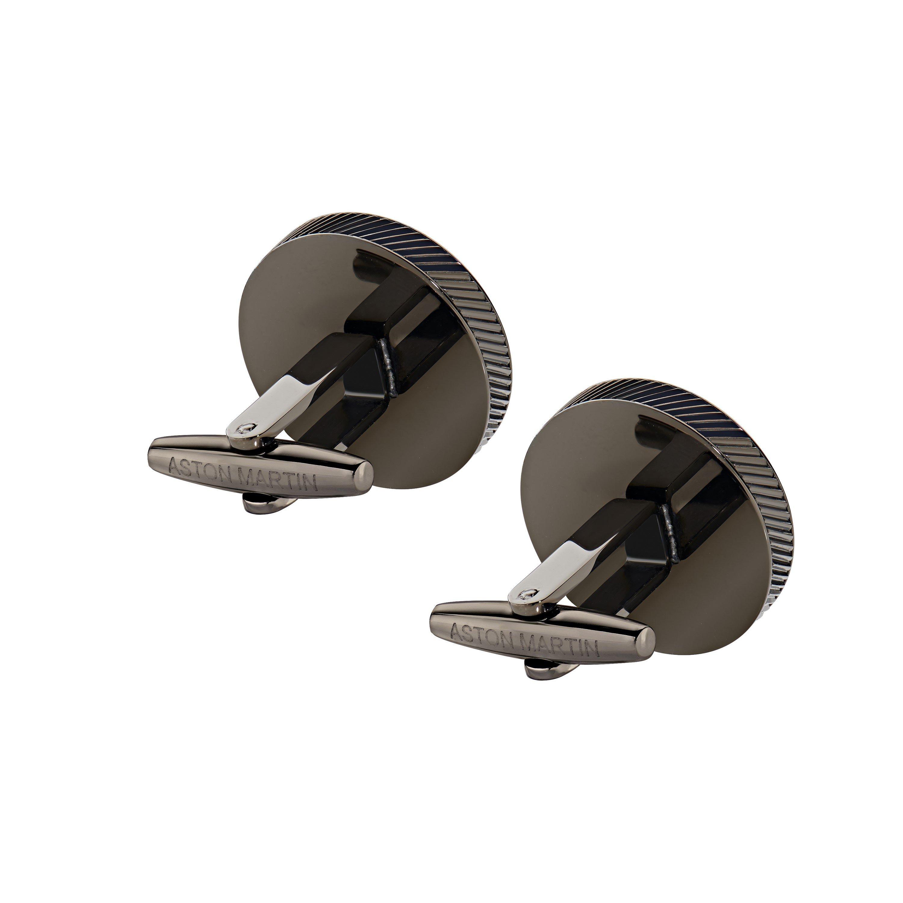 Grey - Aston Martin - Men's AMR Signet Cufflinks - 3