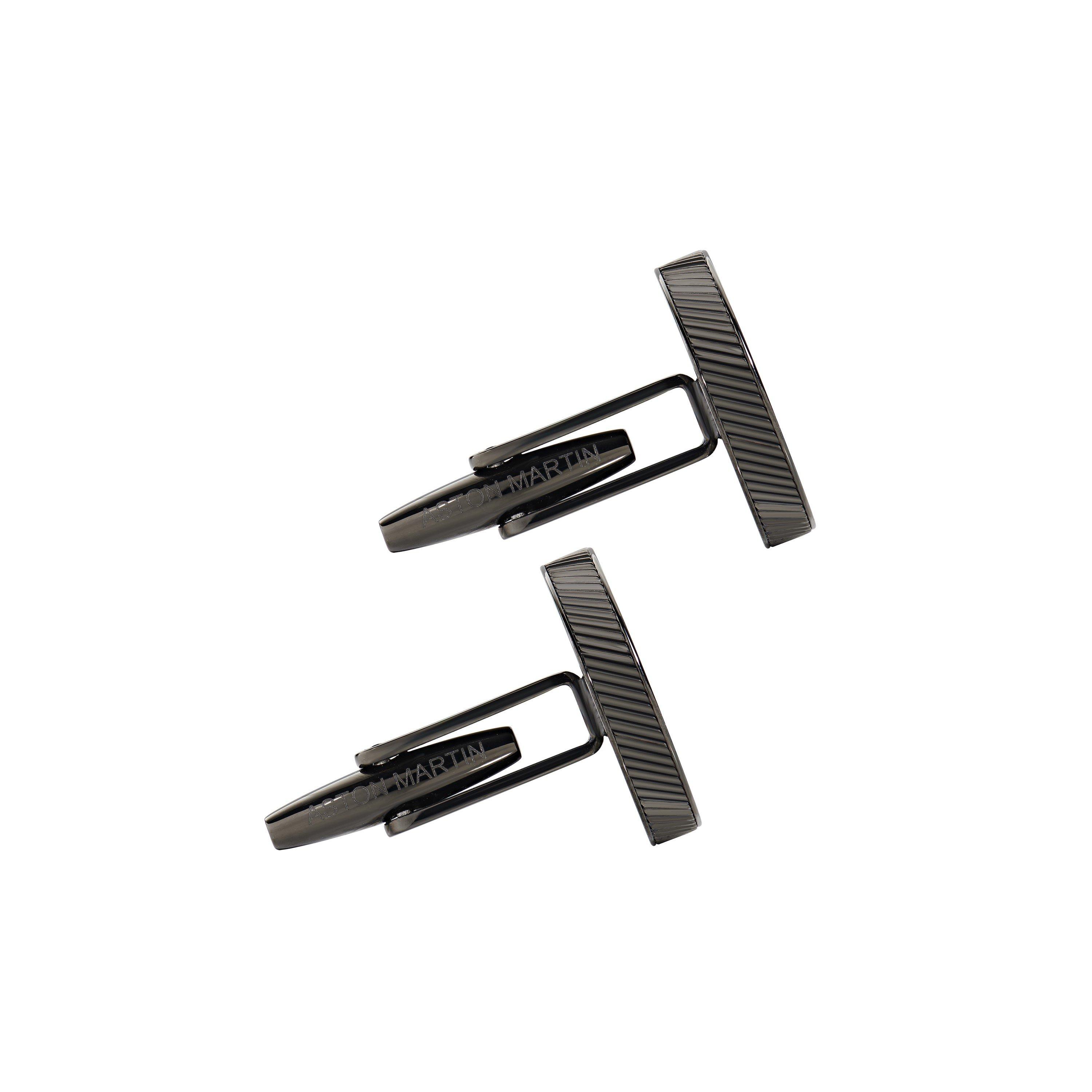 Grey - Aston Martin - Men's AMR Signet Cufflinks - 4