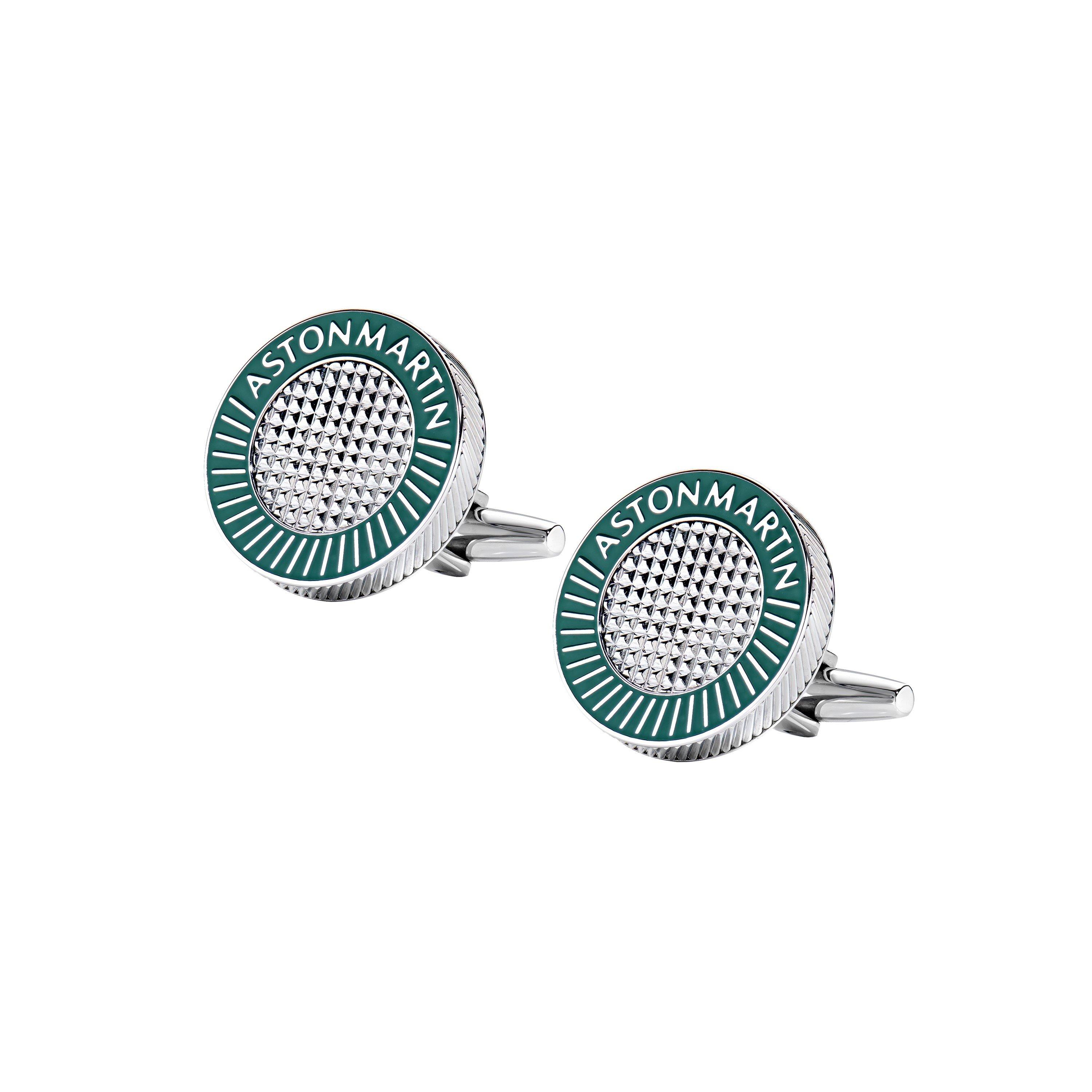 Silver - Aston Martin - Men's AMR Signet Cufflinks - 1