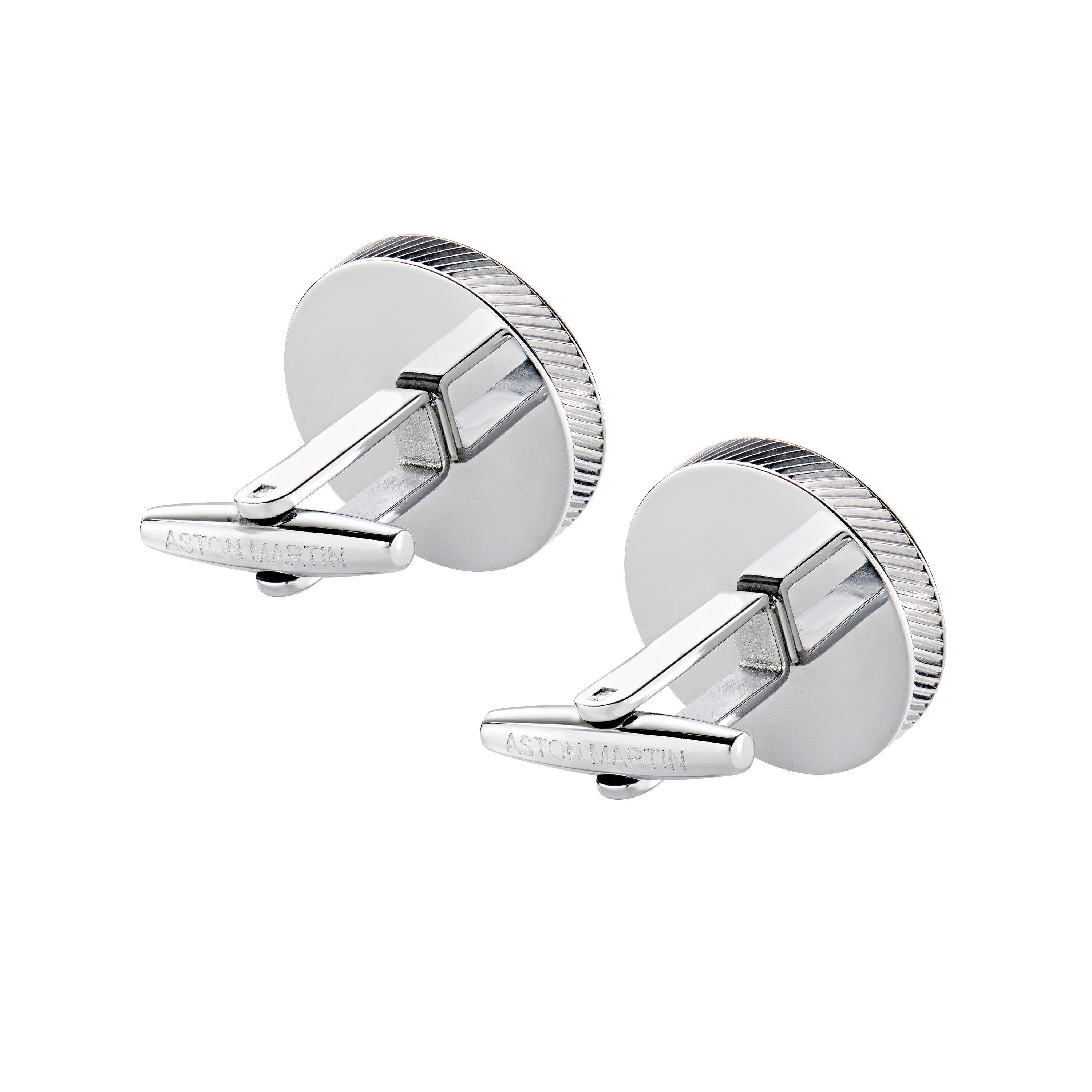 Silver - Aston Martin - Men's AMR Signet Cufflinks - 3