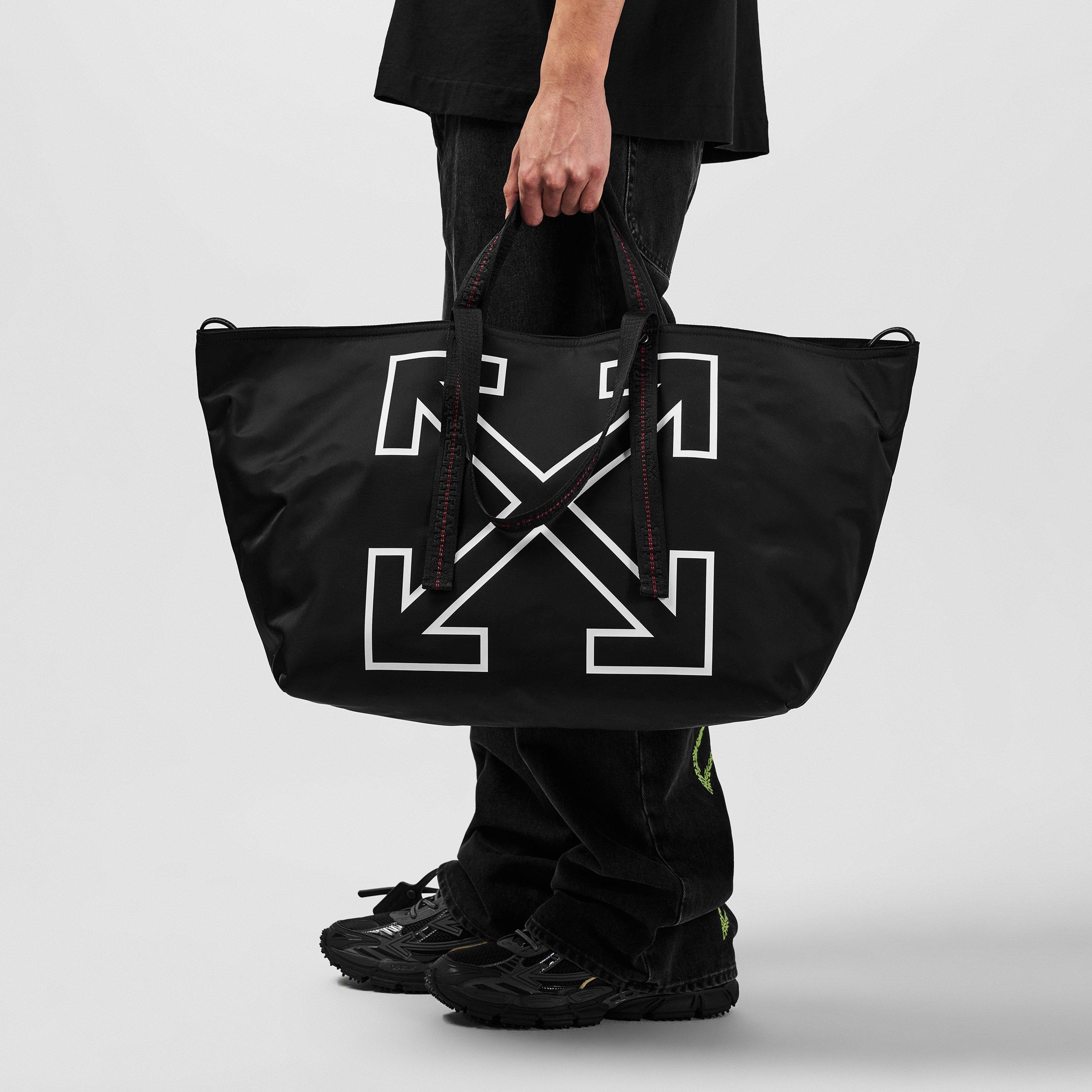 Black - Off White - Men's Heritage Day Off Tote Bag - 2