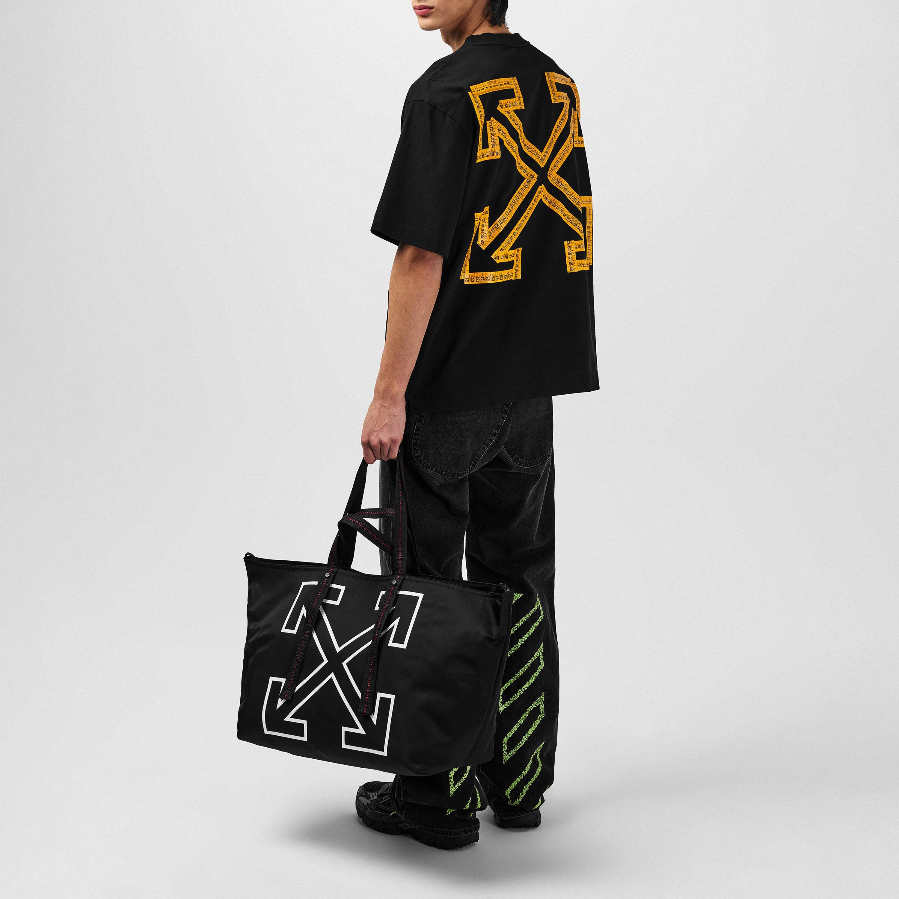 Black - Off White - Men's Heritage Day Off Tote Bag - 5