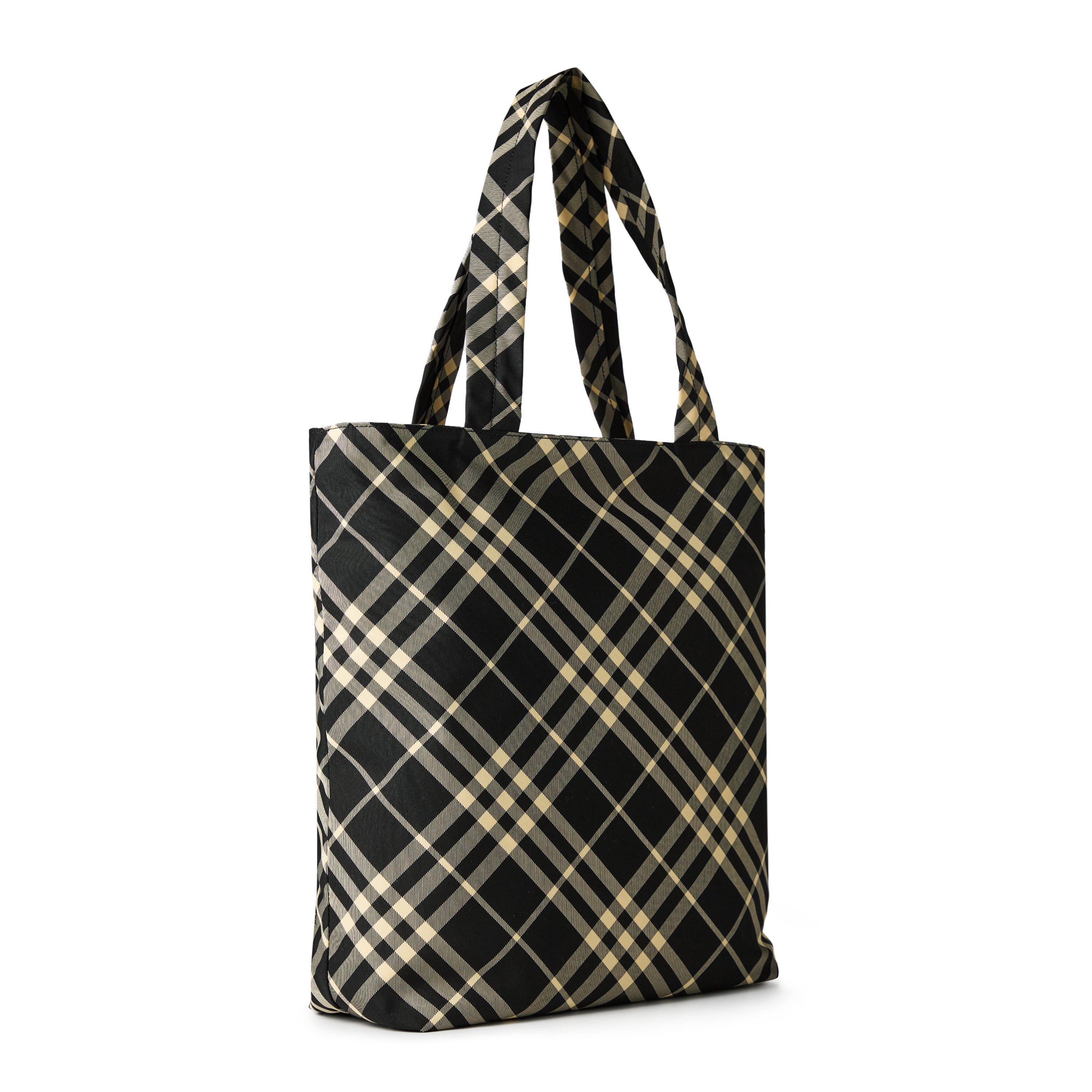 Black/Calico - Burberry - Medium Check Tote Bag - 3
