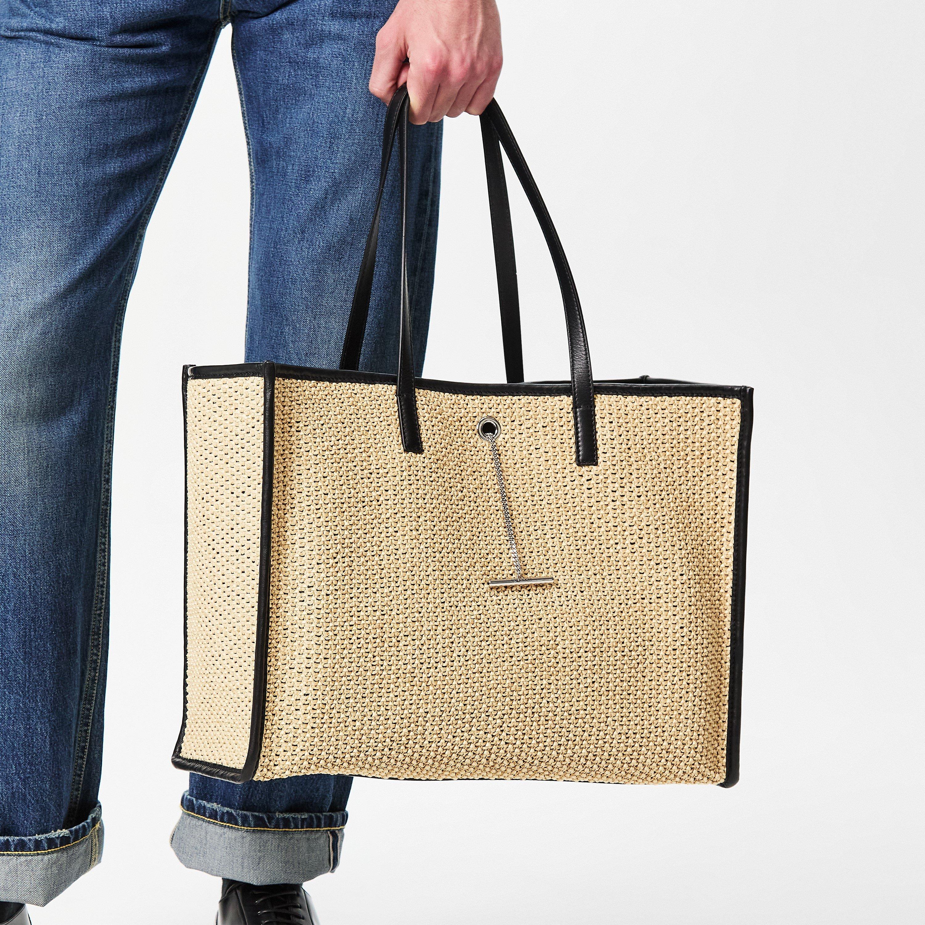 Nat/Blk/Silver - Alexander McQueen - Unisex Adults Alex Pendant Tote Bag - 3