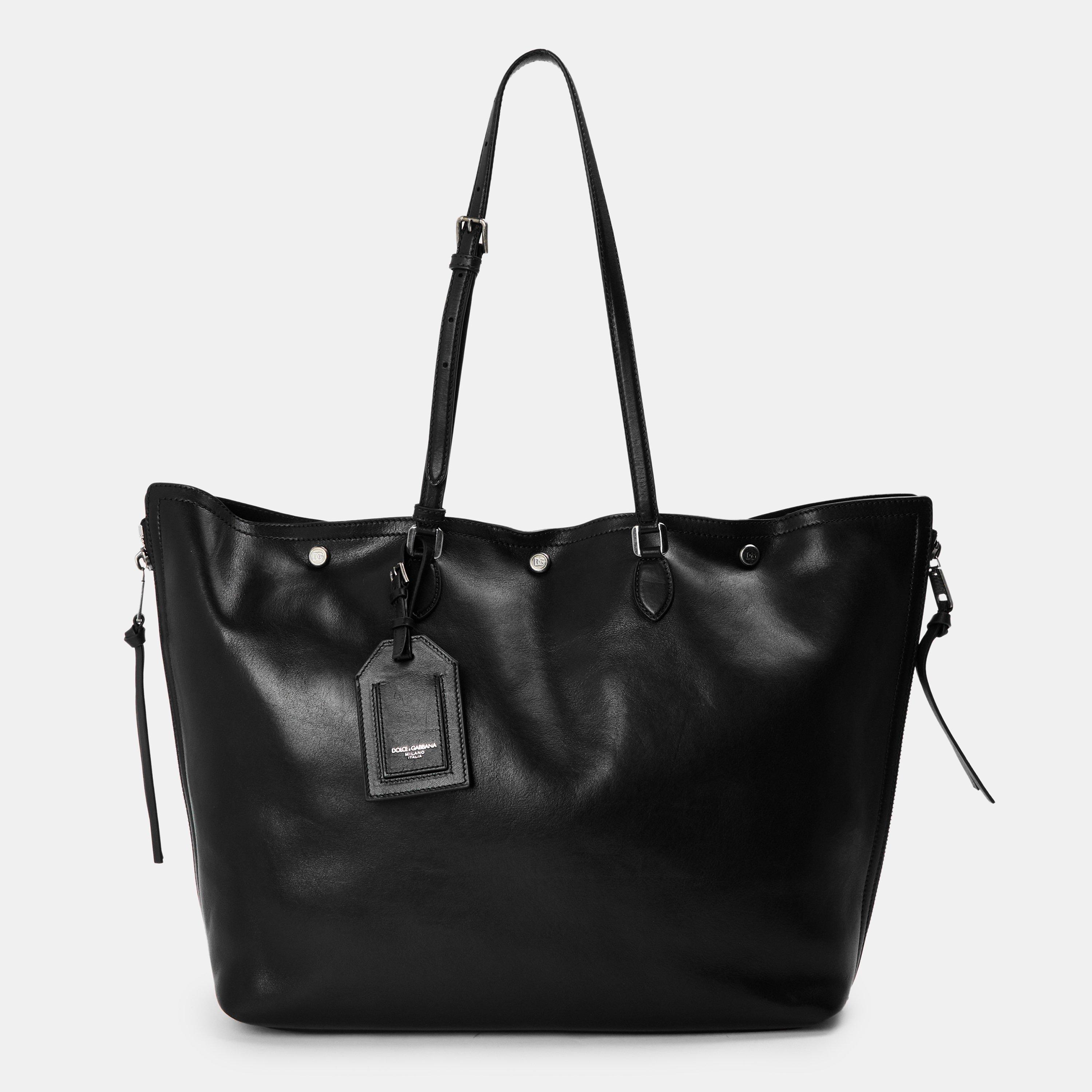 Dolce and Gabbana Men's Leather Tote Bags - Nero