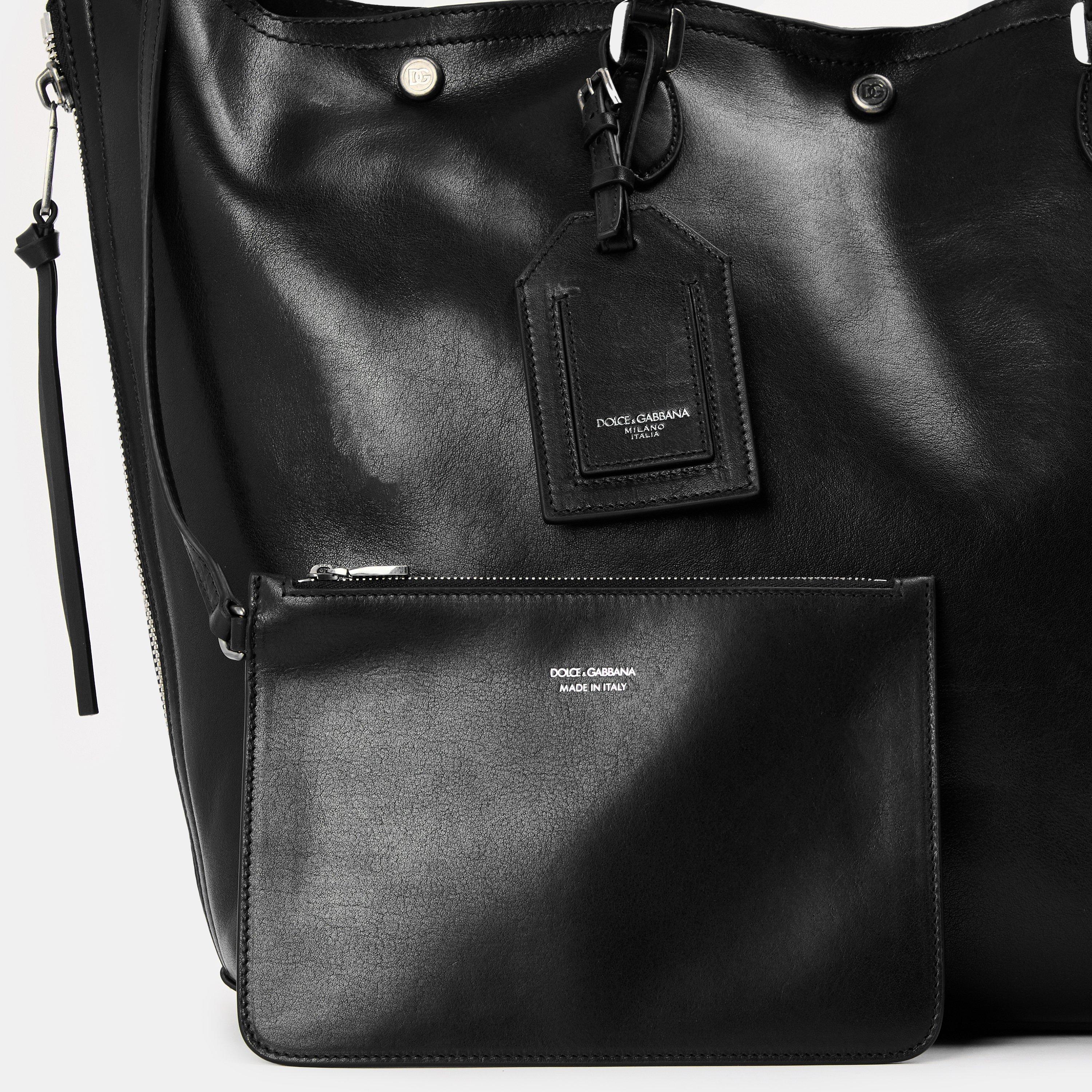 Nero - Dolce and Gabbana - Men's Leather Tote Bags - 4