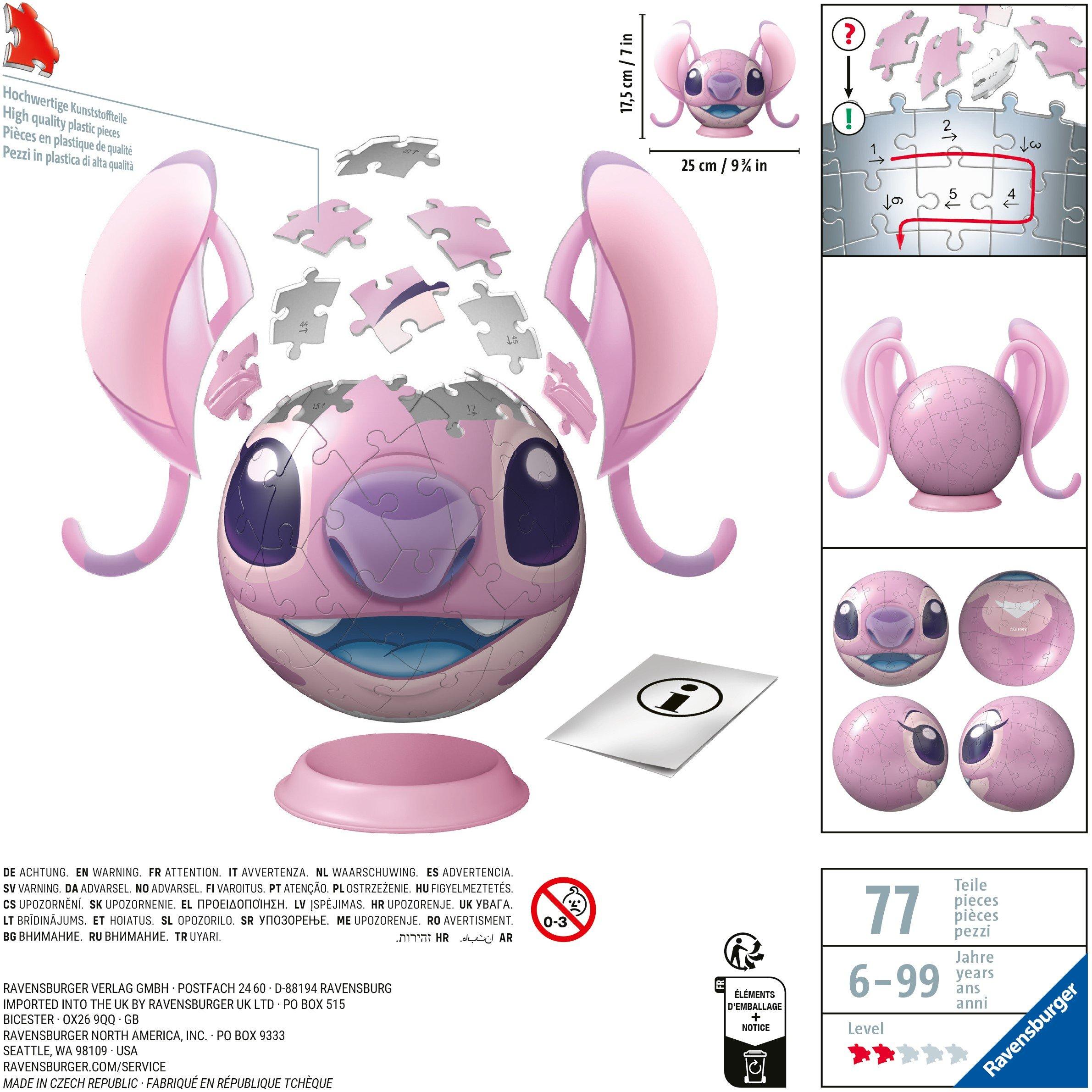 72 pcc - Disney Stitch - Angel Puzzle Ball 77Pcs - 3