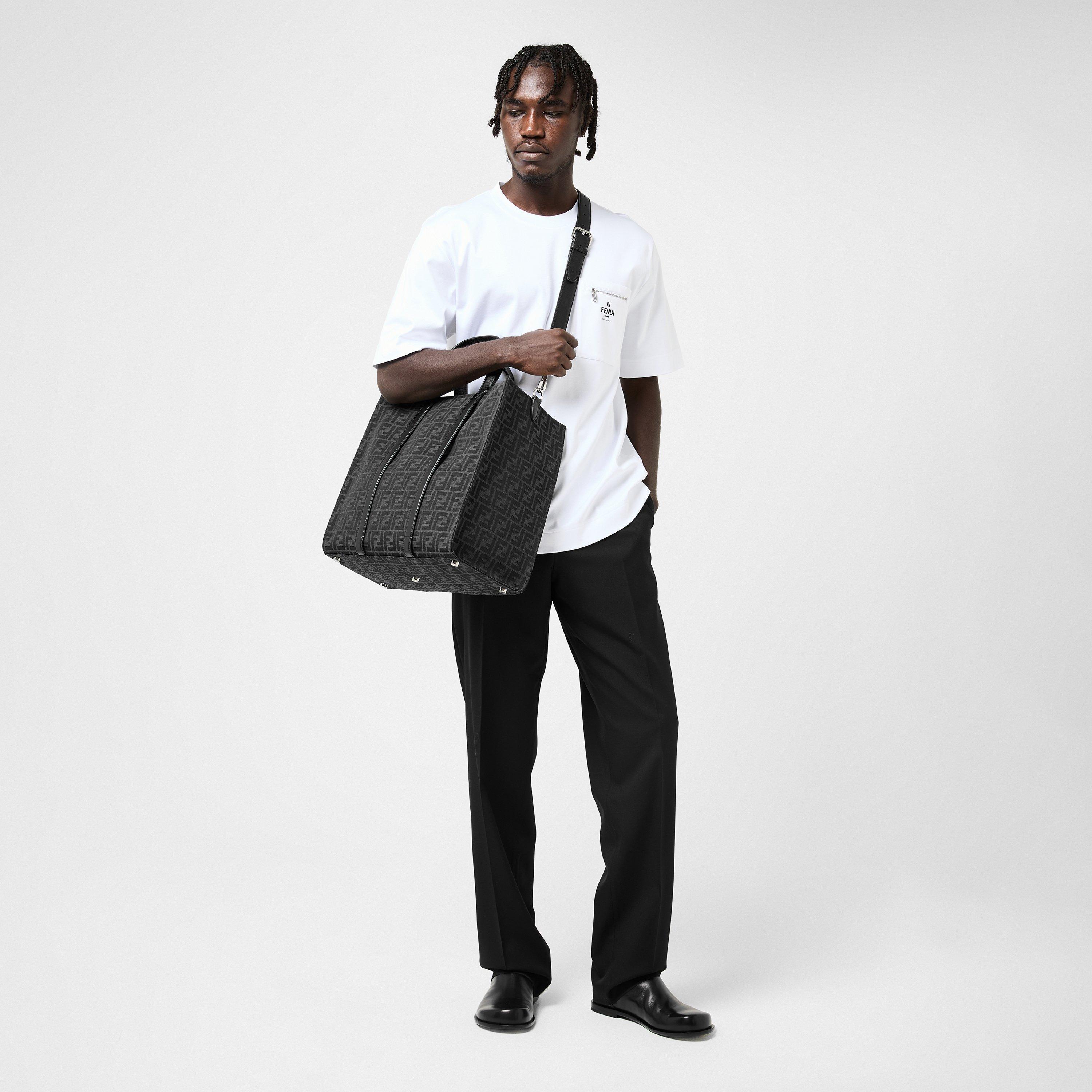 Asphalt/Black - Fendi - Men's Tote Bag - 6