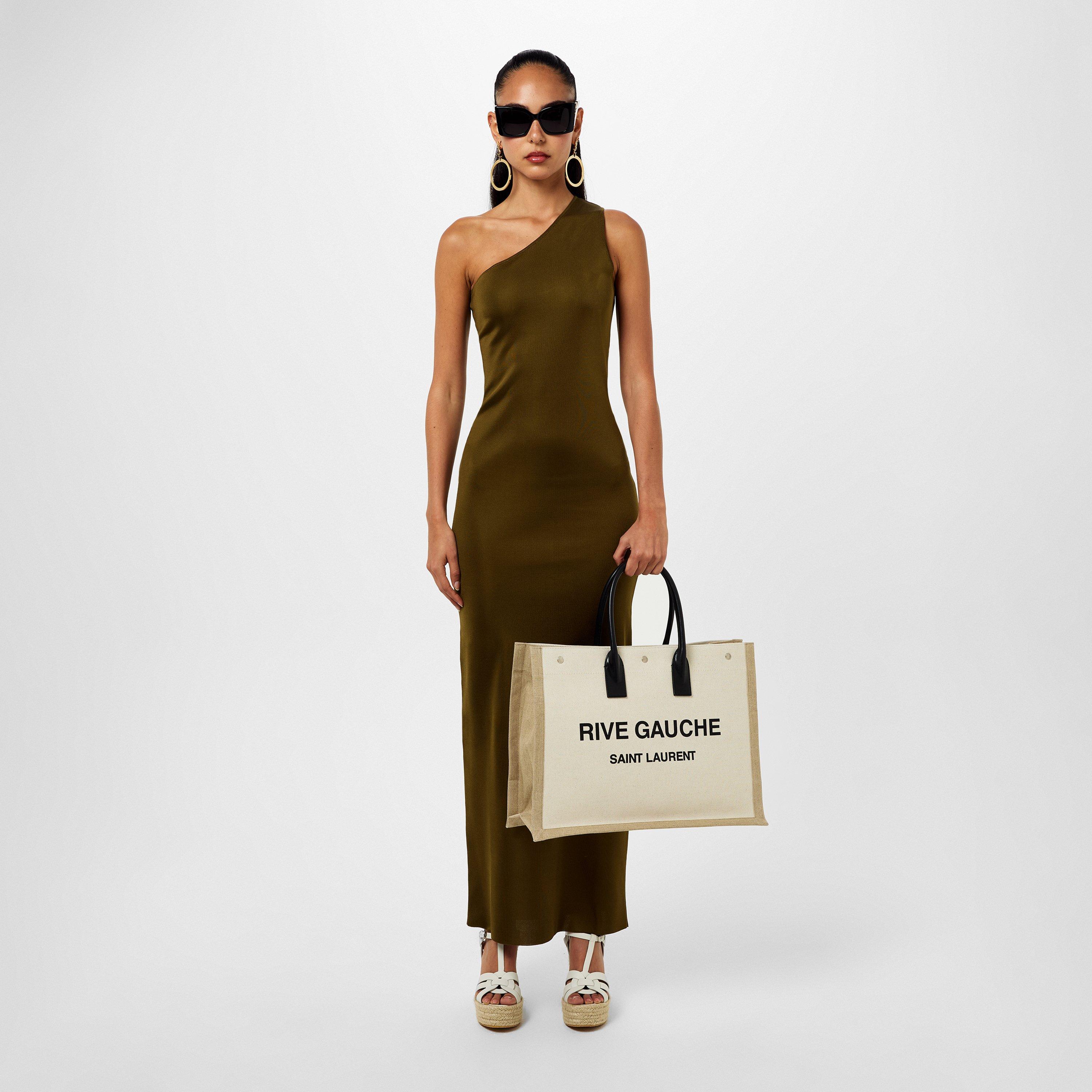 Nero/Naturale - Saint Laurent - Large Rive Gauche Large Tote Bag - 2