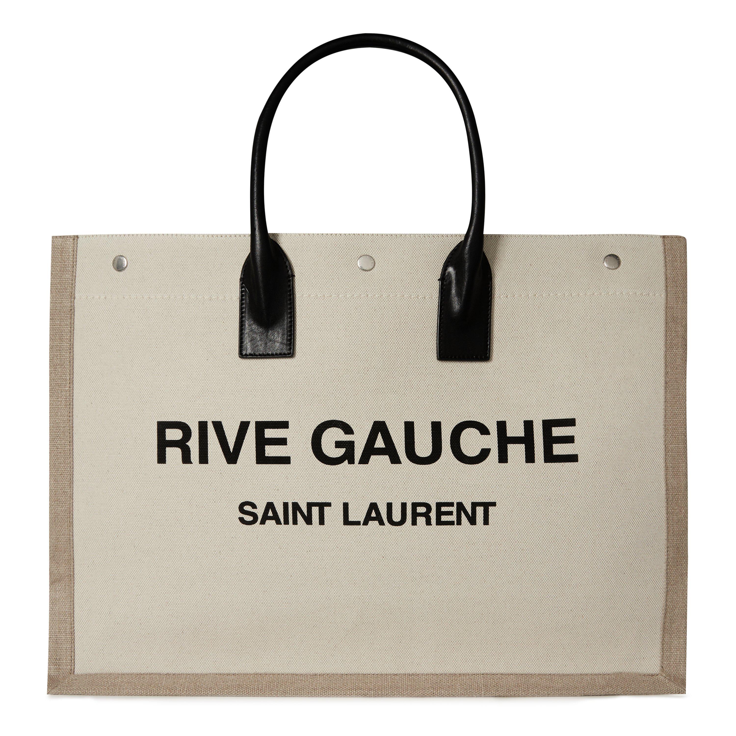 Nero/Naturale - Saint Laurent - Large Rive Gauche Large Tote Bag - 3