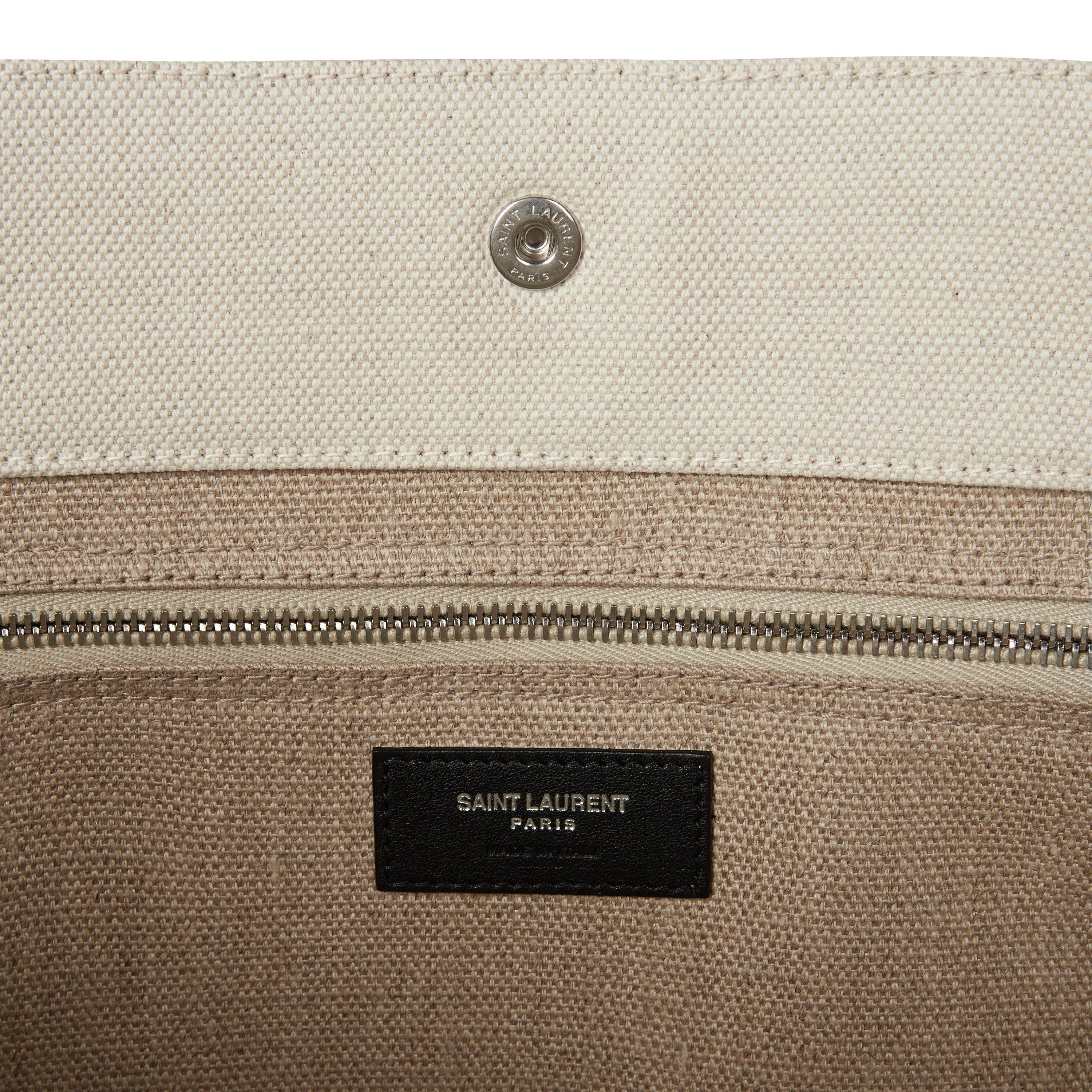 Nero/Naturale - Saint Laurent - Large Rive Gauche Large Tote Bag - 5