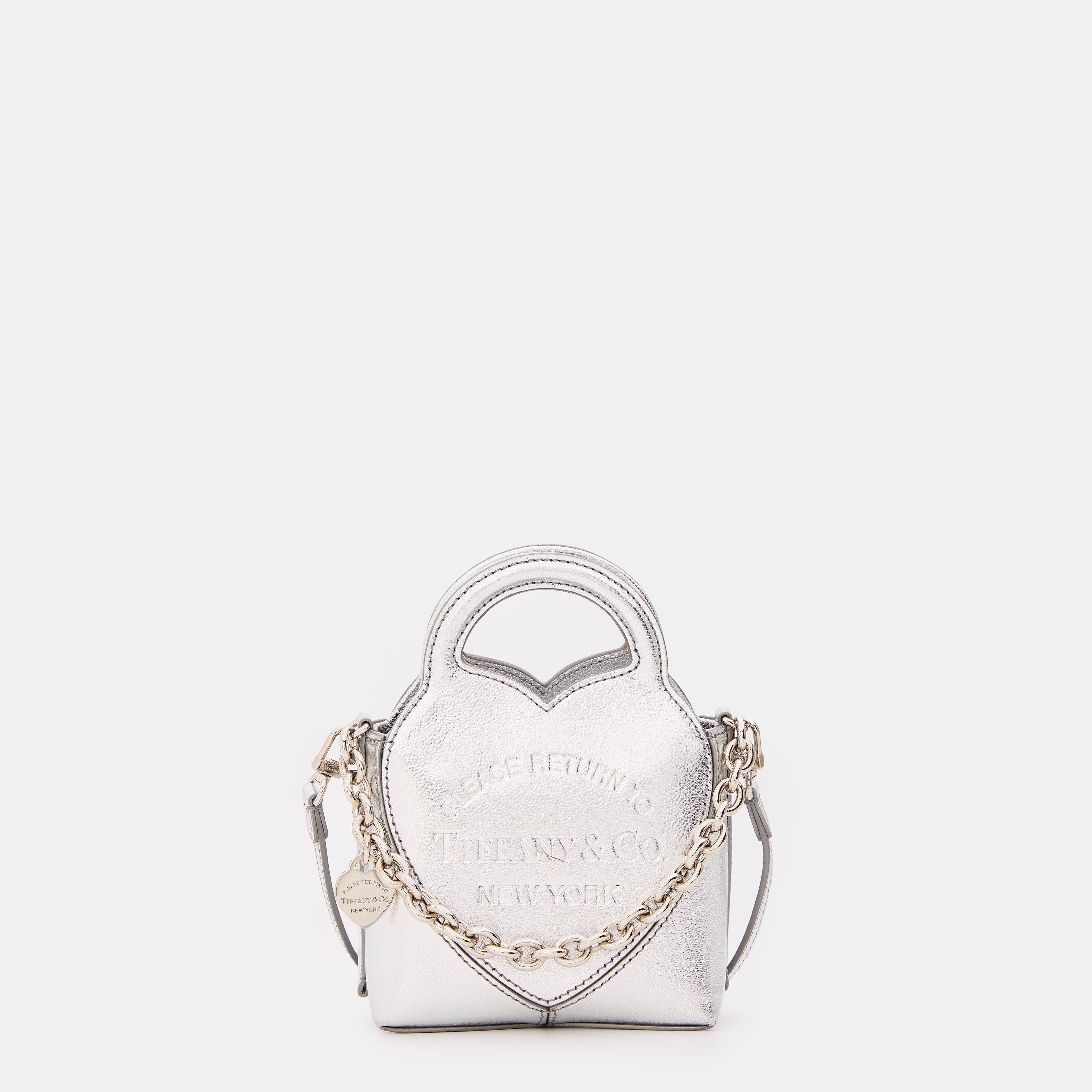 Silver - Tiffany - Micro Silver Tote Bag - 1