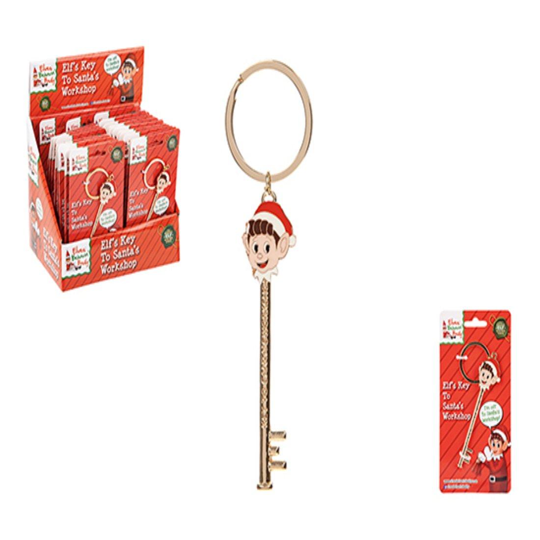 Red - Elves Behaving Badly - Kids' Santa's Key Christmas Novelty Gift