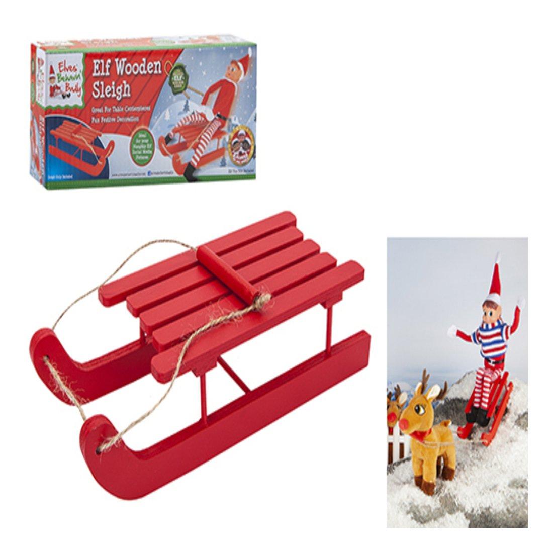 Red - Elves Behaving Badly - Kids' Christmas Elf Sleigh Novelty Gift