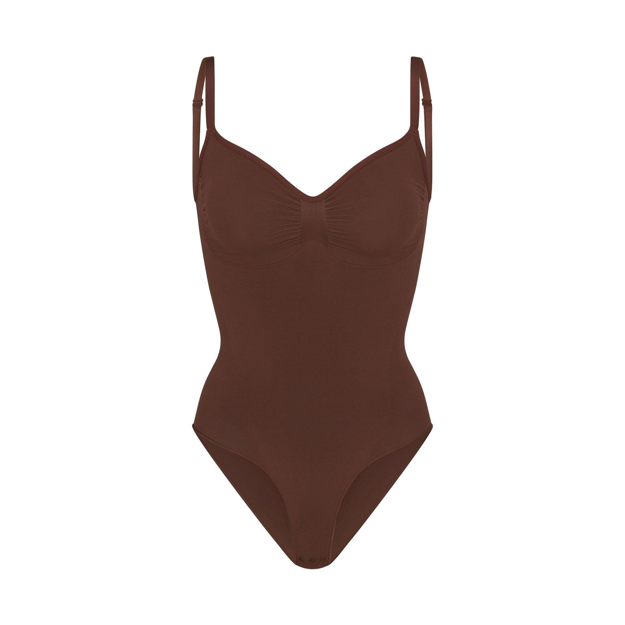 SKIMS Womens Seamless Sculpt Brief Bodysuit - Cocoa - Size 16 (XL)
