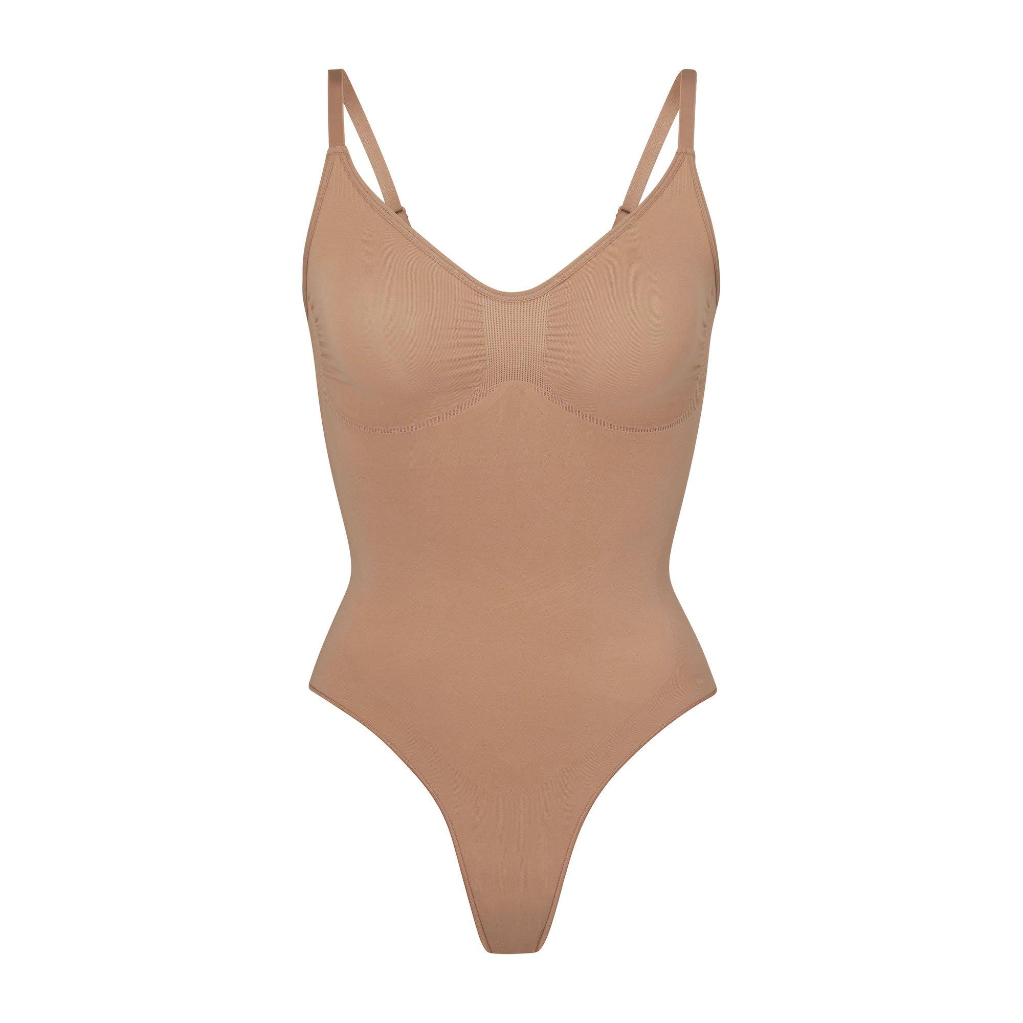 Womens Seamless Sculpt Thong Bodysuit