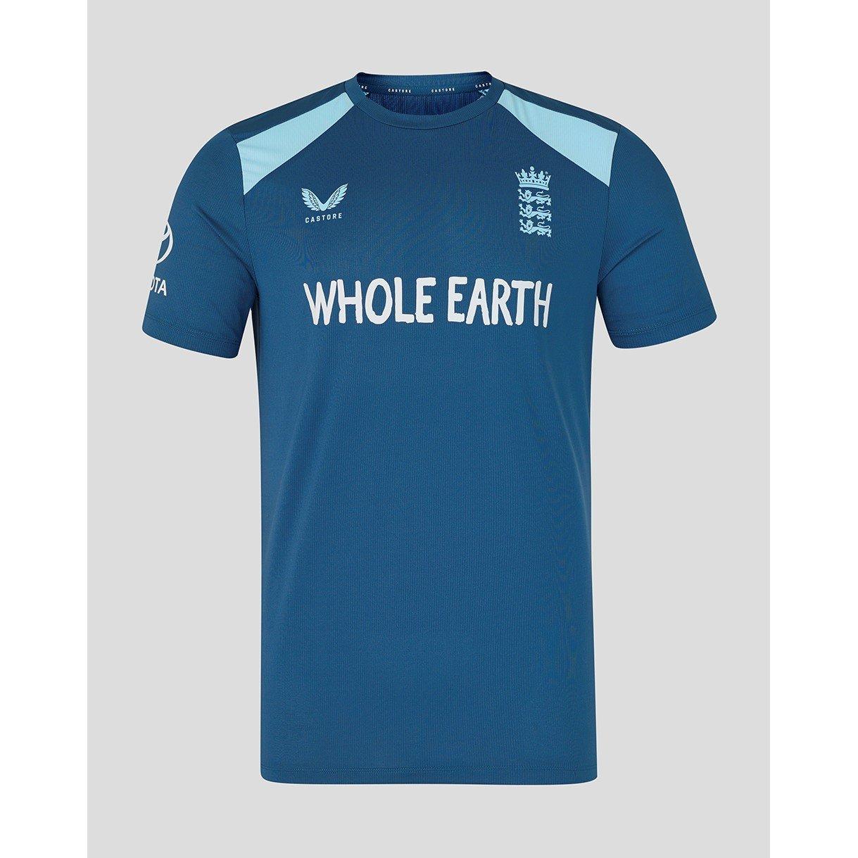 Ensign/AiryBlue - Castore - Mens 26/27 England Cricket Training Short Sleeve Performance T-Shirt - 1