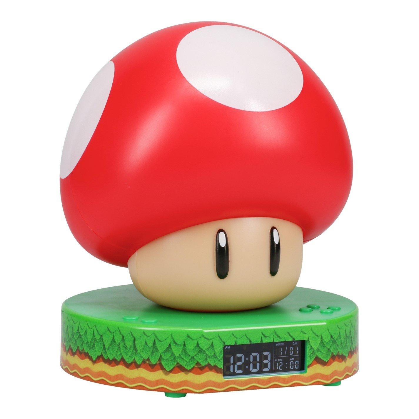 Super Mario  Mushroom Light Up Digital Alarm Clock - 