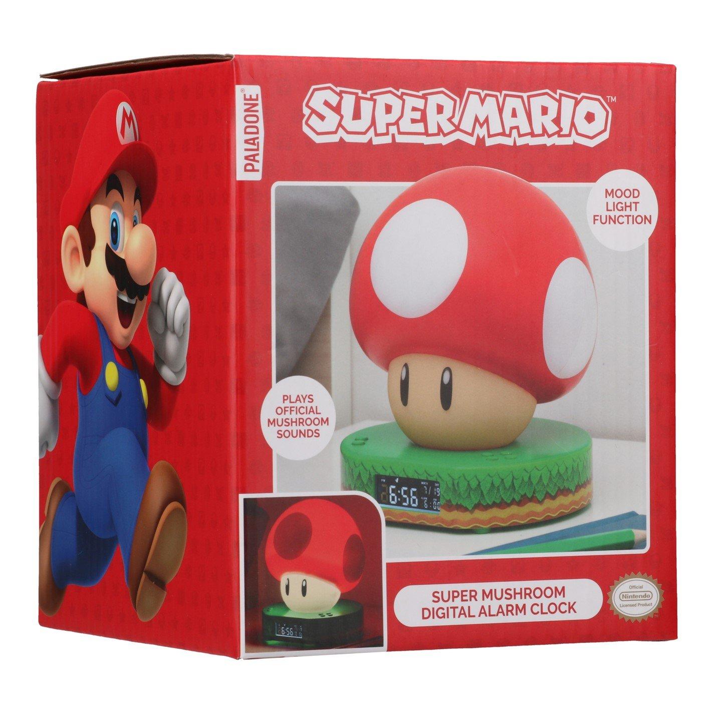 Multi - Super Mario - Super Mario Mushroom Light Up Digital Alarm Clock - 2
