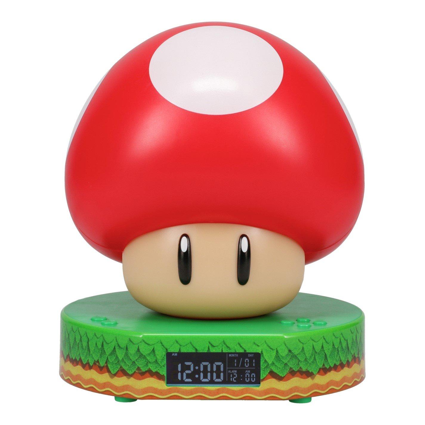 Multi - Super Mario - Super Mario Mushroom Light Up Digital Alarm Clock - 3