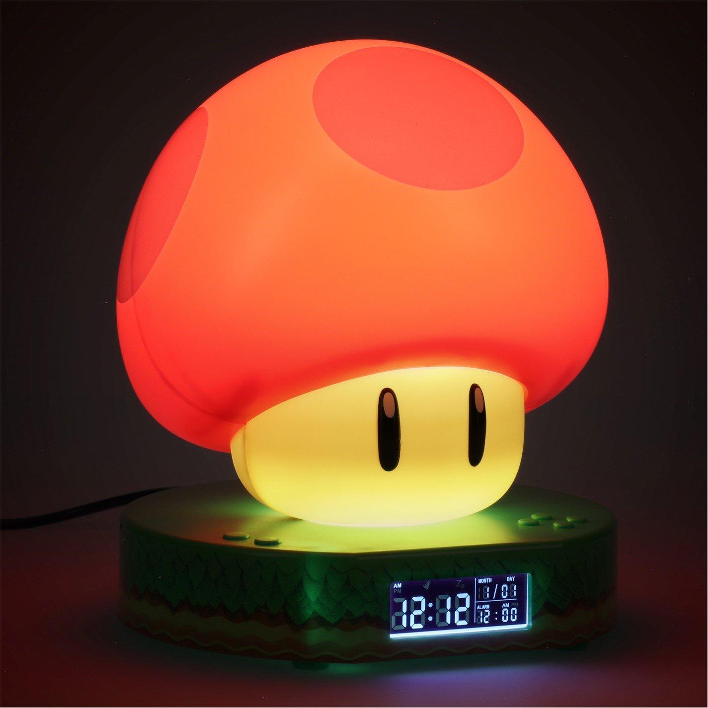Multi - Super Mario - Super Mario Mushroom Light Up Digital Alarm Clock - 5