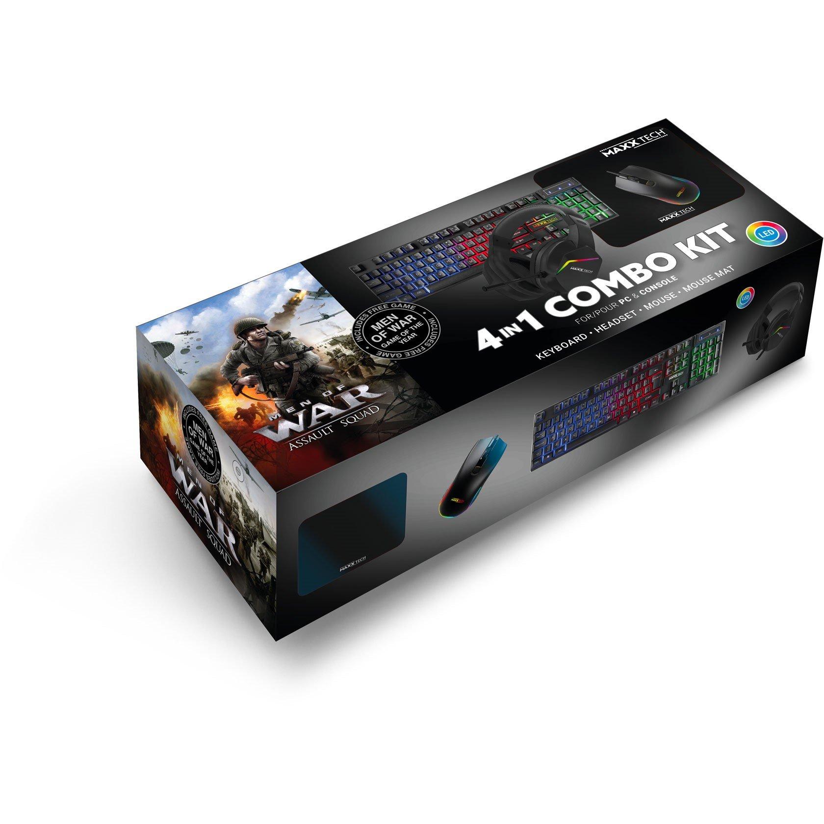 Maxx Tech | PC 4 in 1 Combo + Men of Wars Game | Sports Direct