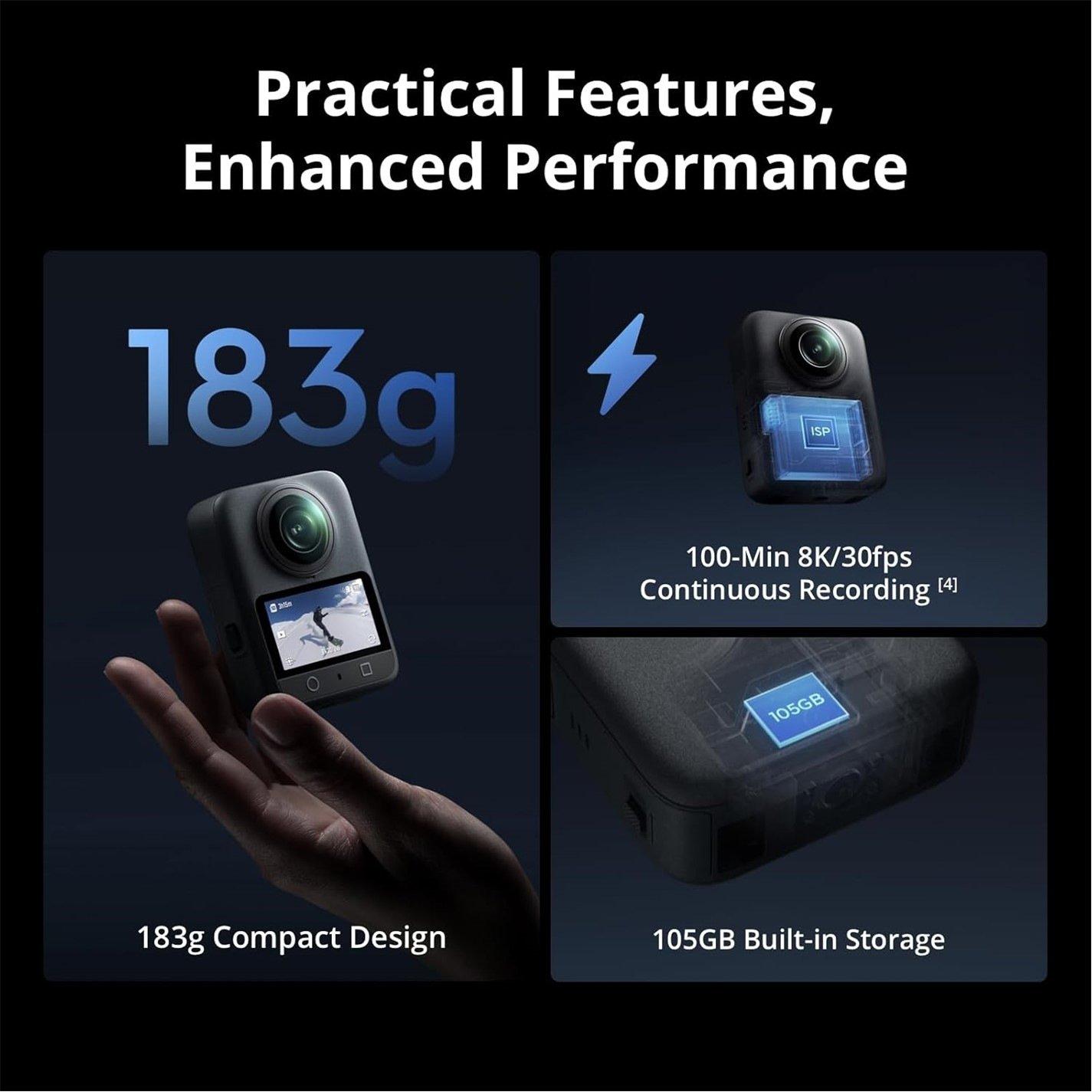 Black - DJI - Osmo 360 Adventure Combo - 7