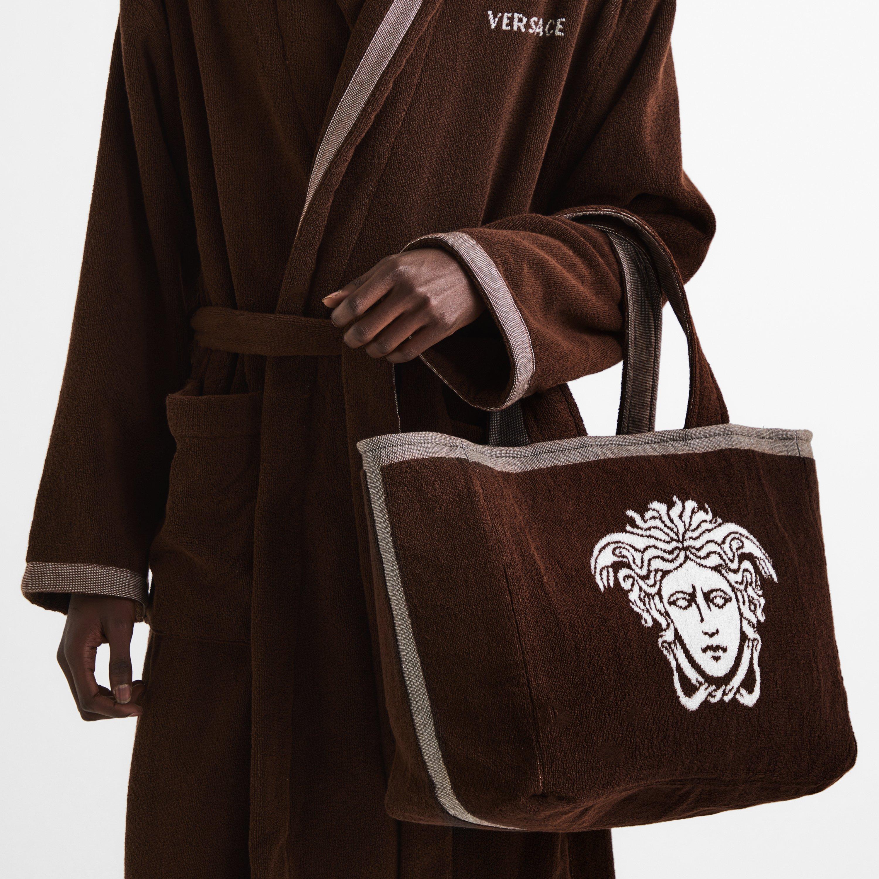 Brown - Versace Home - Womens Jacquard Tote Bag - 3