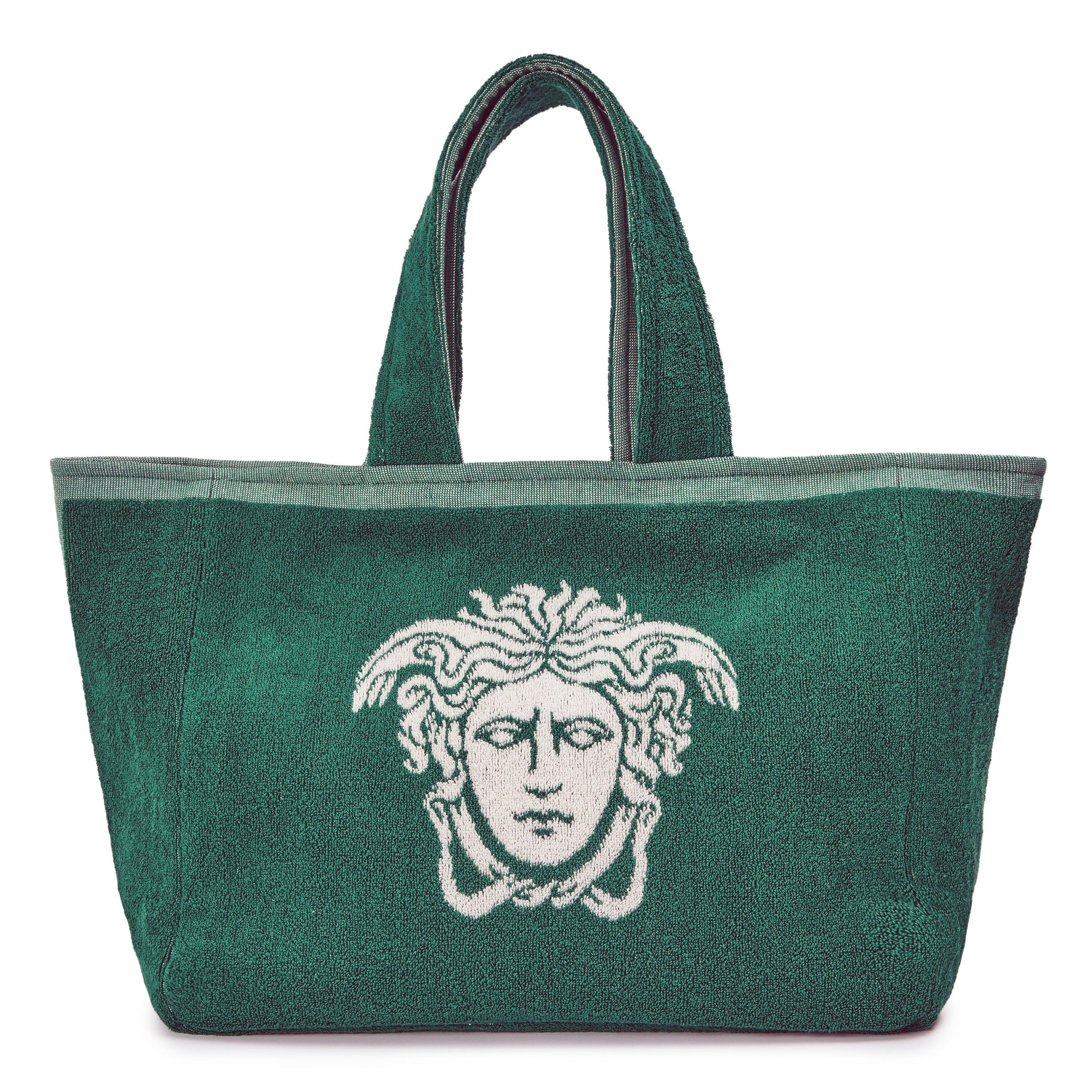 Versace Home  Womens Jacquard Tote Bag - Green
