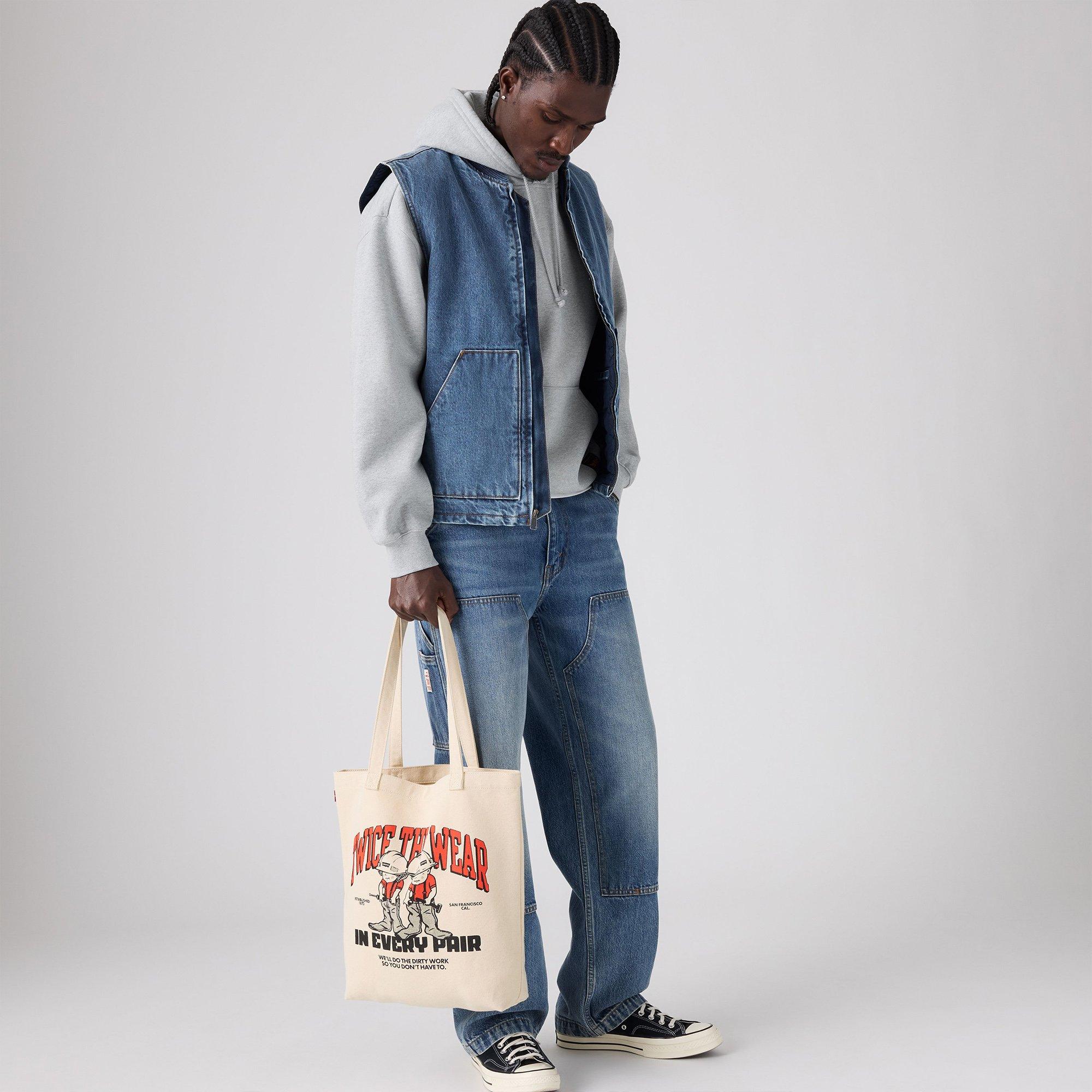 Orange / Black - Levis - Men's Graphic Tote Bag - 5