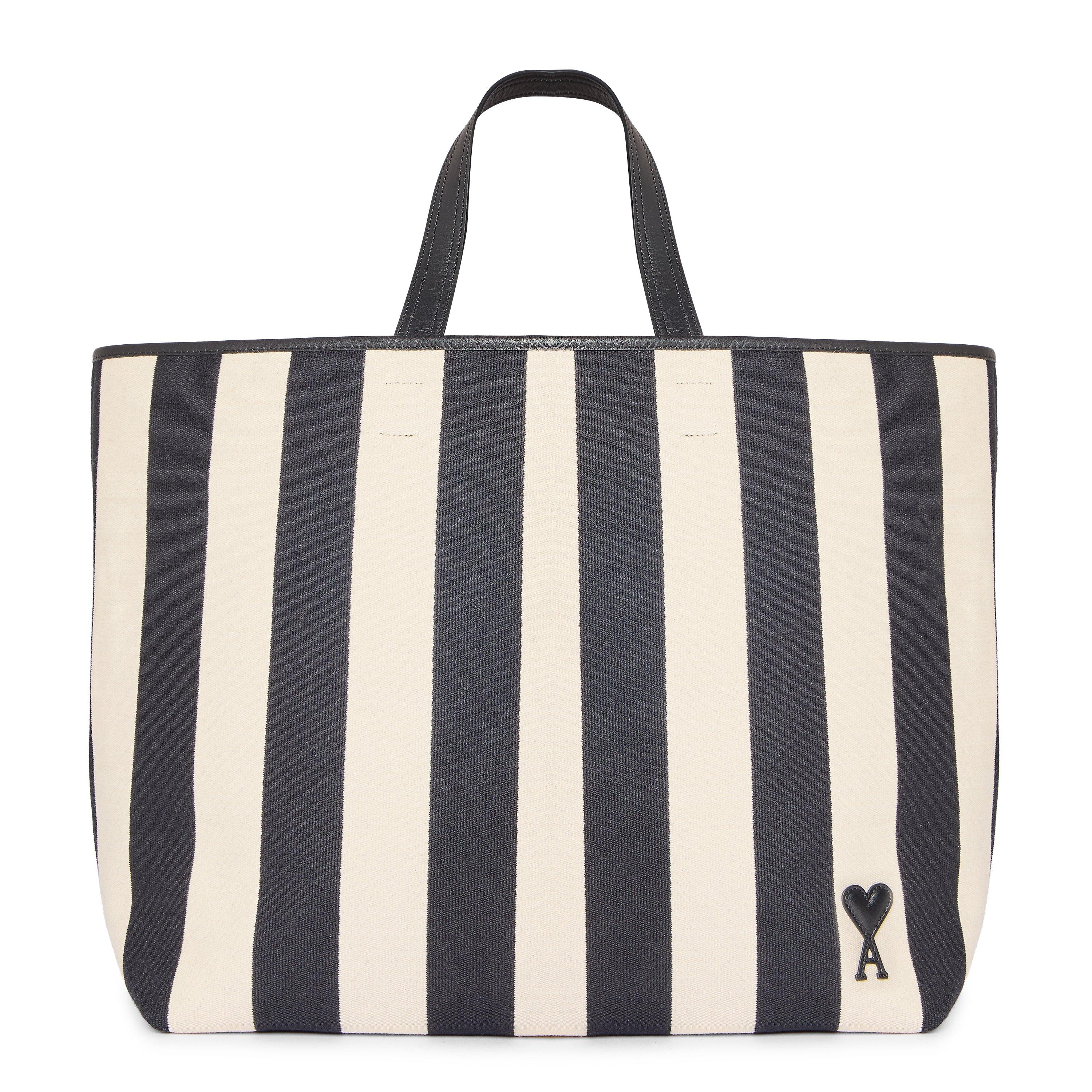 Blanc/Noir - Ami Paris - Women's Shopper Tote Bag - 1