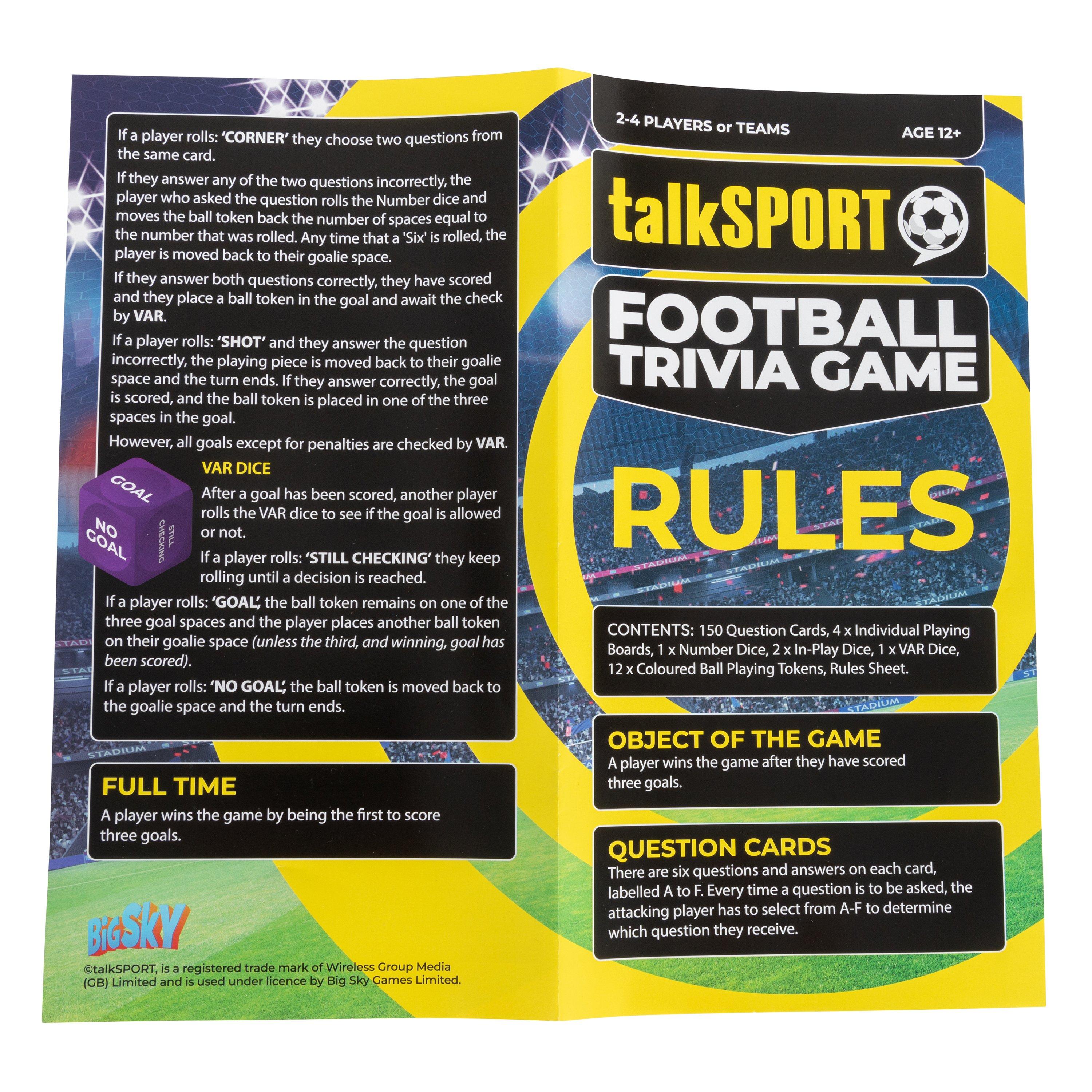 Bordspel - Big Sky Games - Football Trivia Board Games - 4