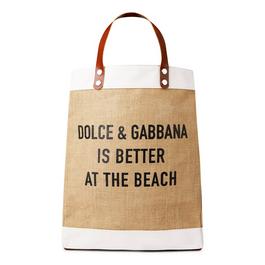 Dolce and Gabbana Printed Jute Shopper