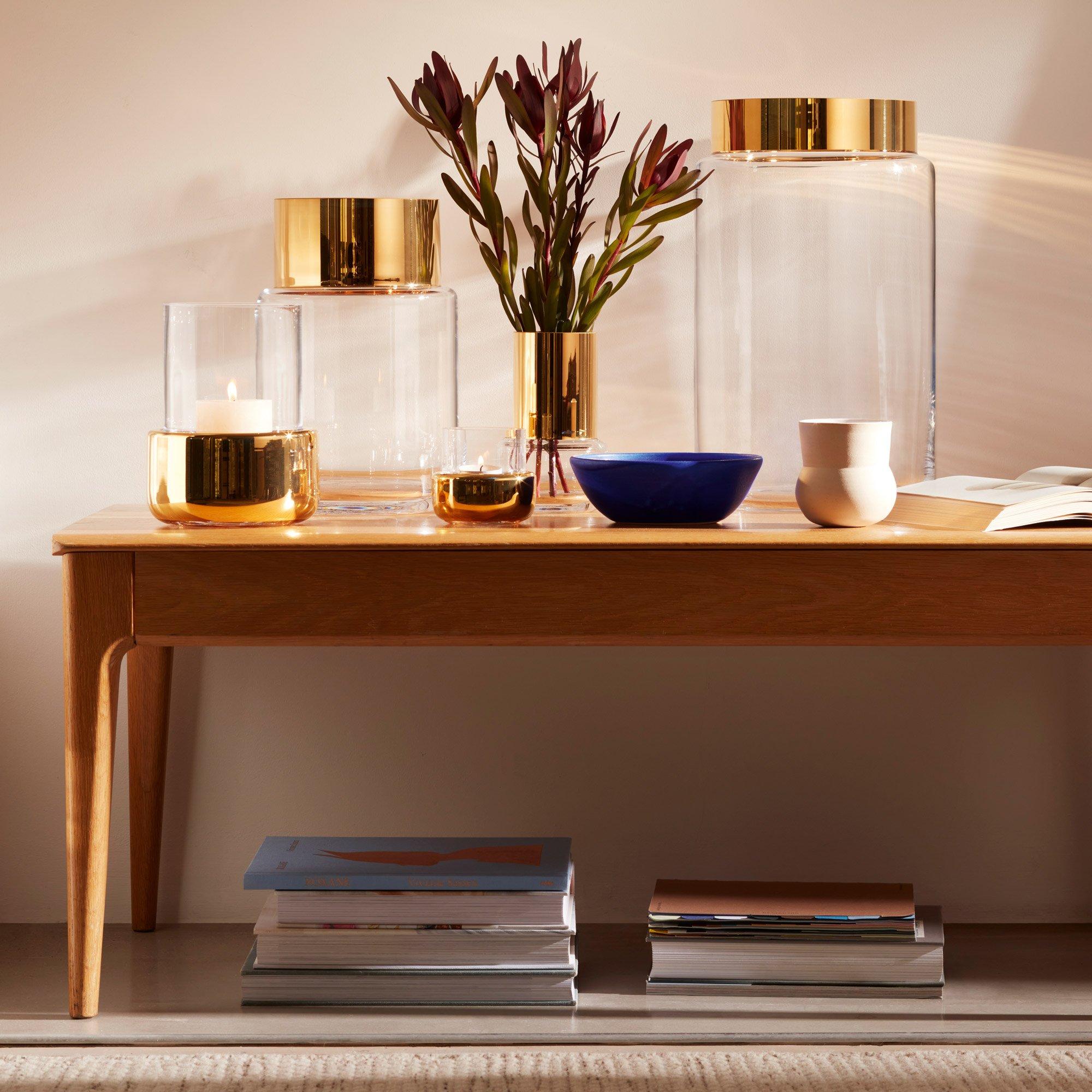 Clear/Gold - LSA - Aurum Lantern and Vase - 5