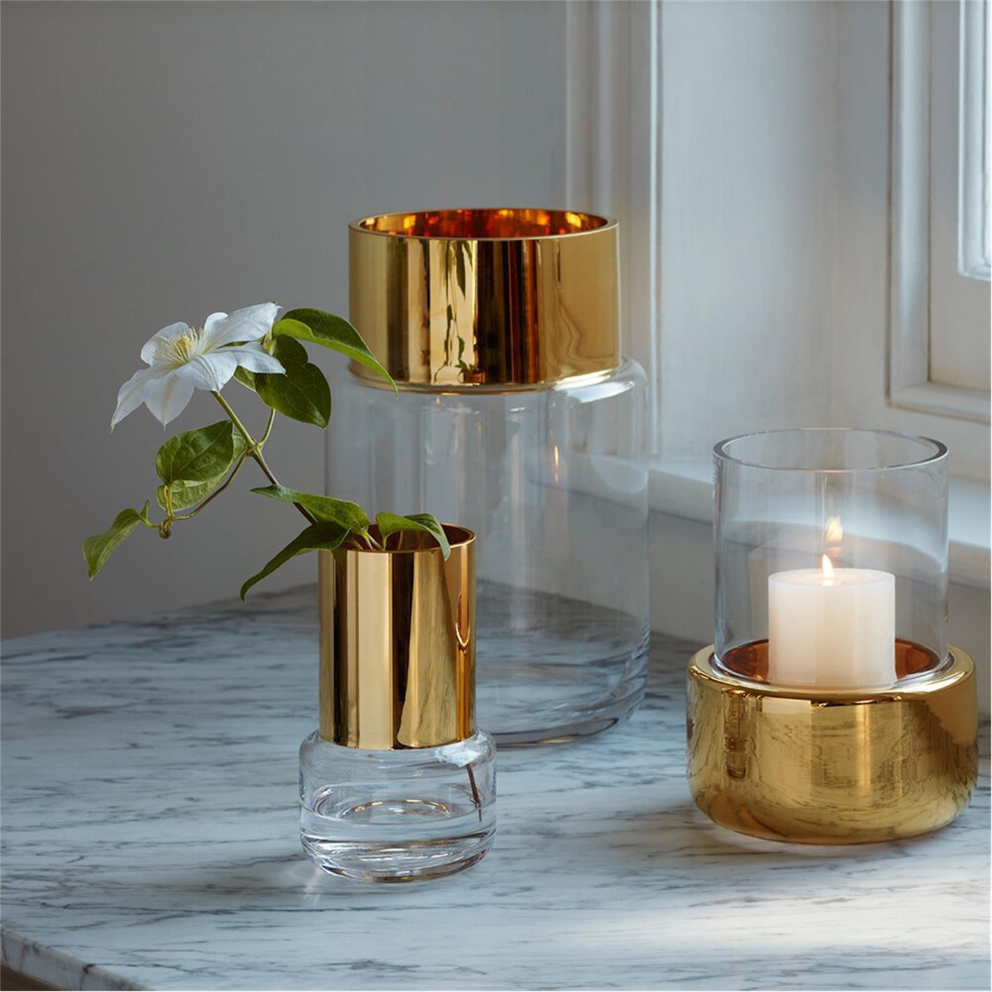 Clear/Gold - LSA - Aurum Lantern and Vase - 6