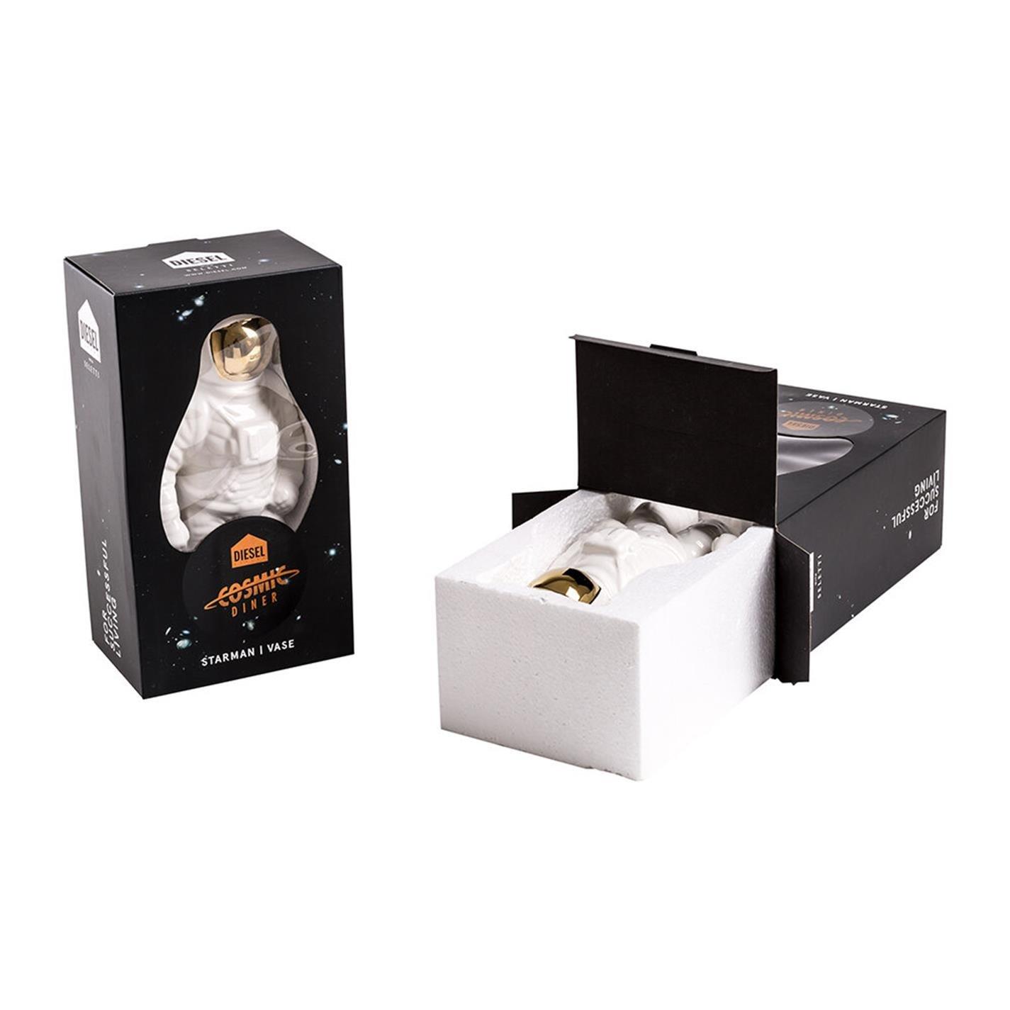 White/Gold - Diesel Living with Seletti - Cosmic Porcelain Starman Vase - 14