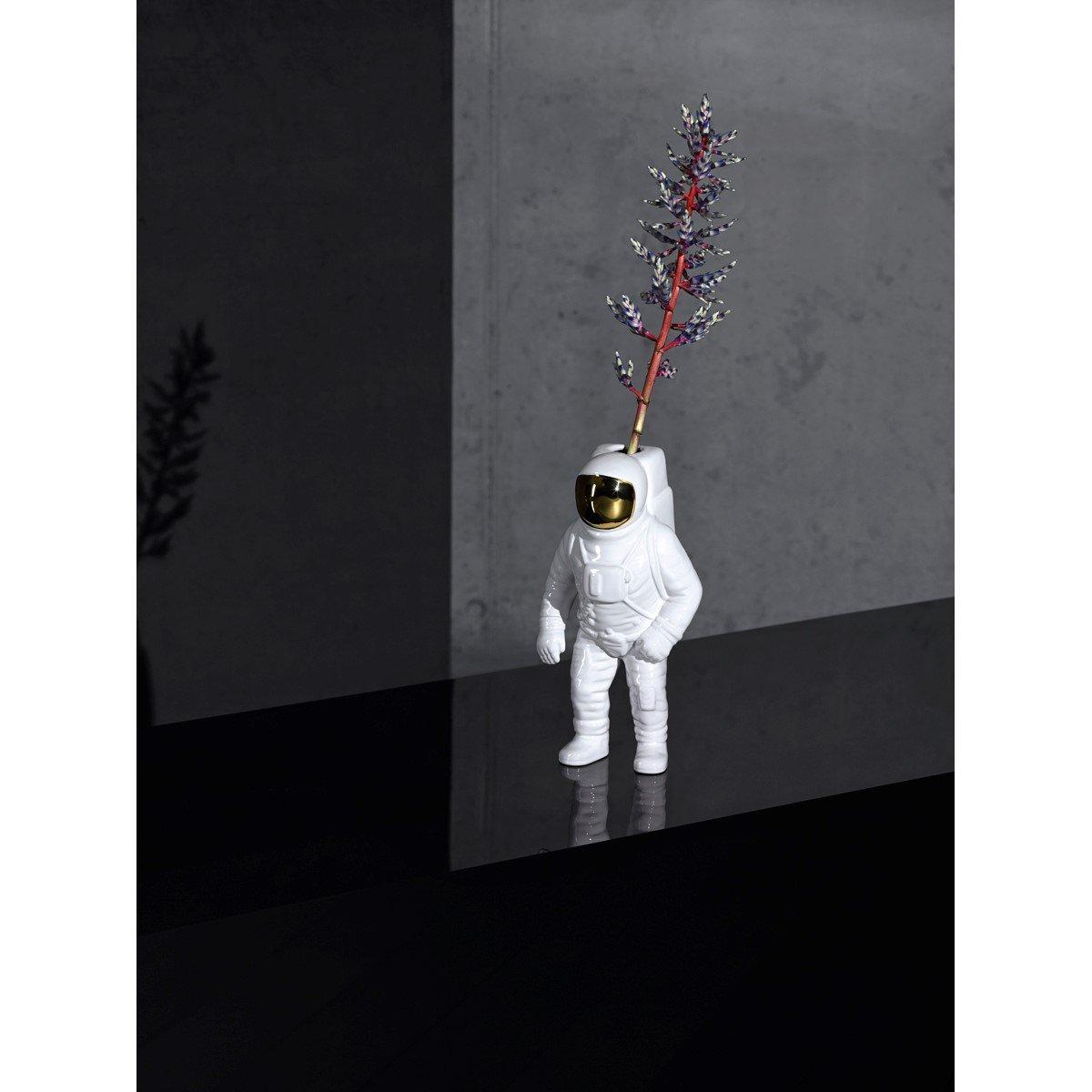 White/Gold - Diesel Living with Seletti - Cosmic Porcelain Starman Vase - 3