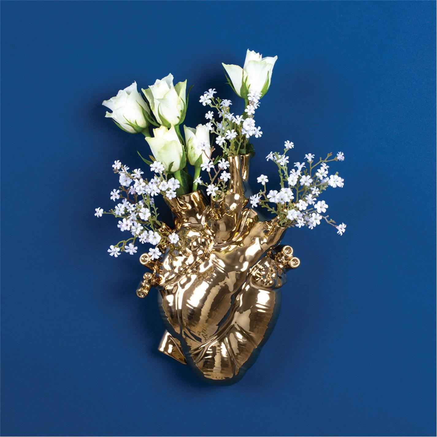 Gold - Seletti - Marcantonio Love In Bloom Gold Edition Heart Vase - 2