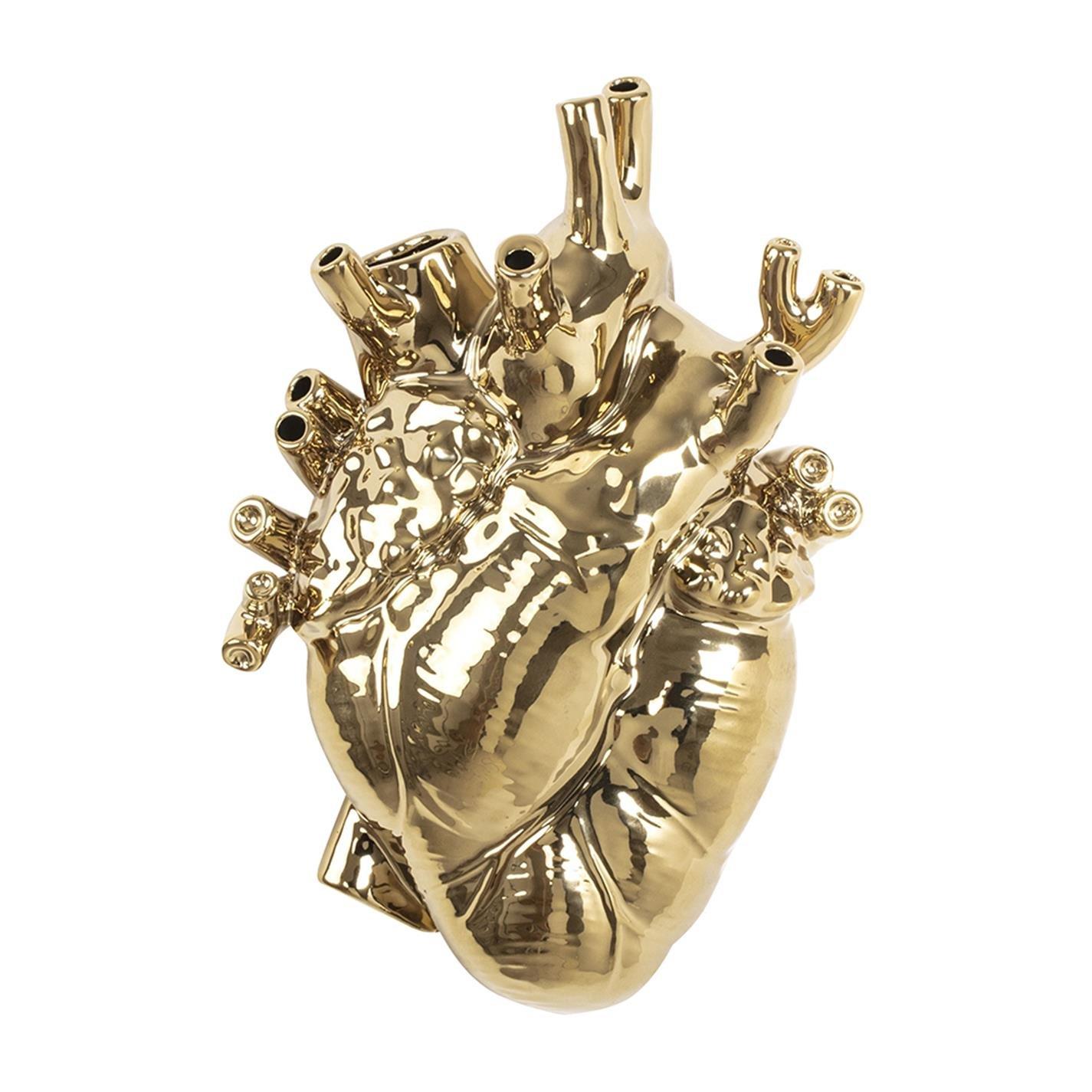 Gold - Seletti - Marcantonio Love In Bloom Gold Edition Heart Vase - 11