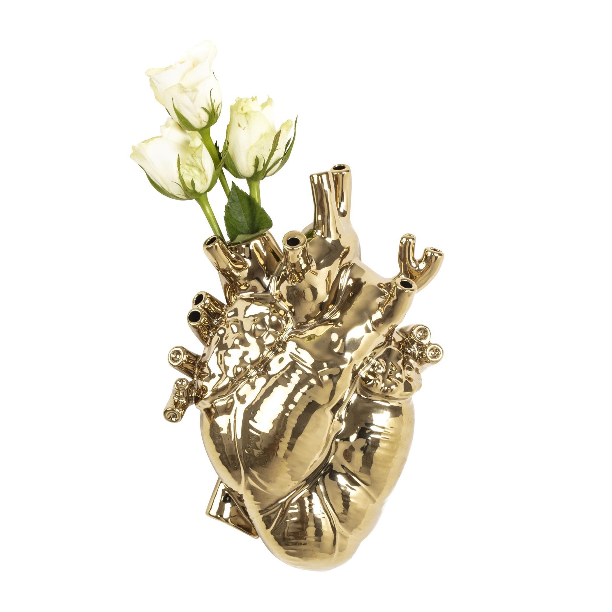 Gold - Seletti - Marcantonio Love In Bloom Gold Edition Heart Vase - 12