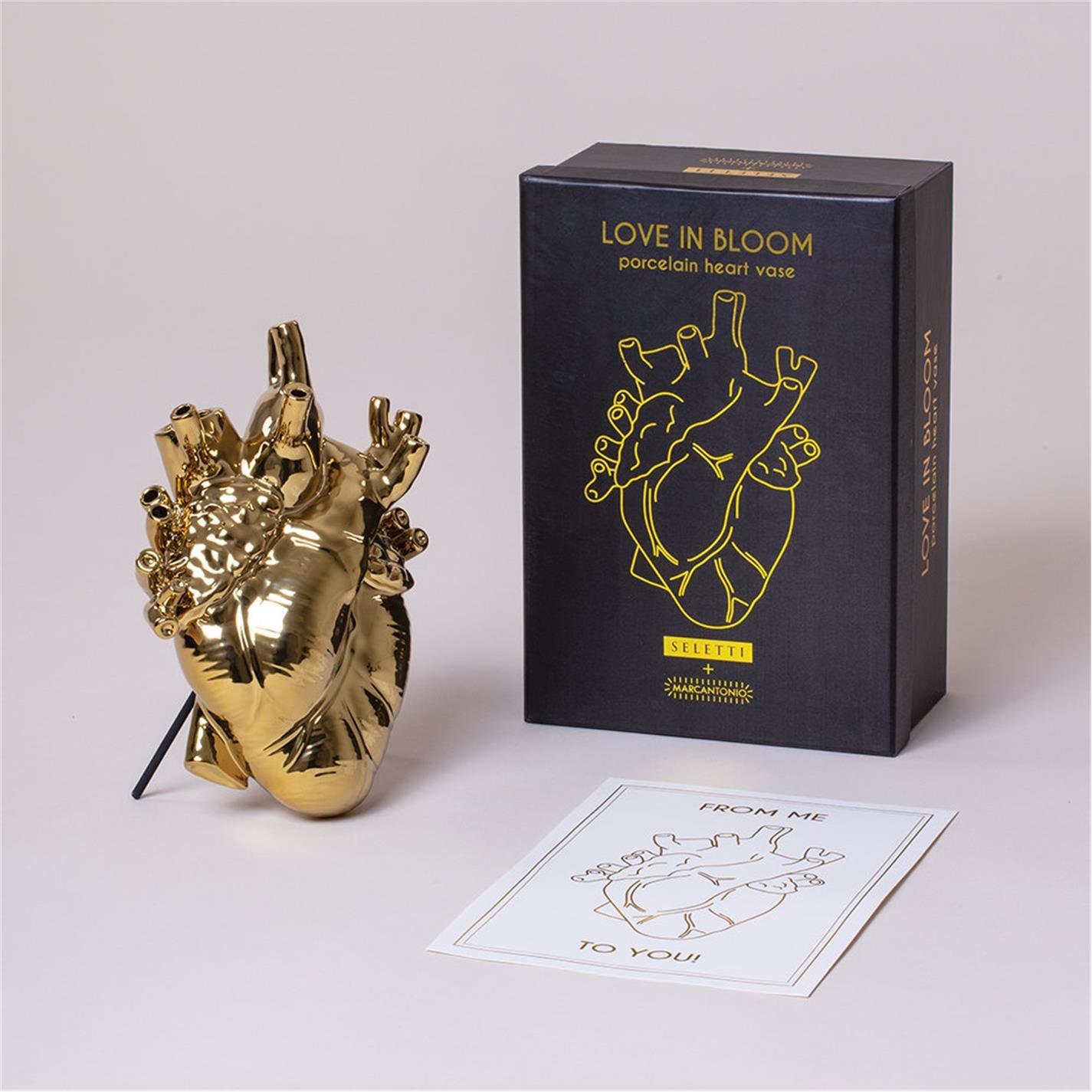 Gold - Seletti - Marcantonio Love In Bloom Gold Edition Heart Vase - 13