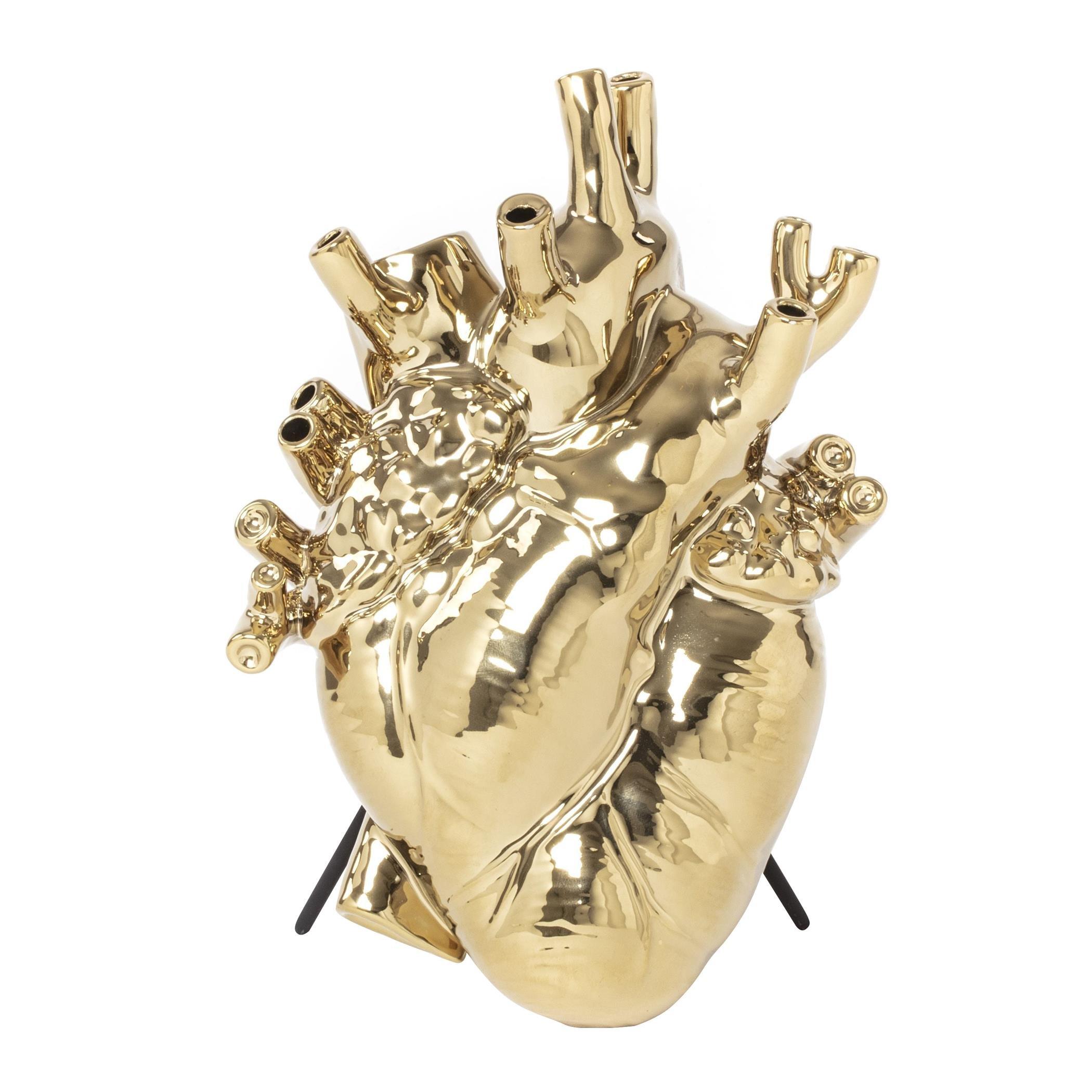 Gold - Seletti - Marcantonio Love In Bloom Gold Edition Heart Vase - 3