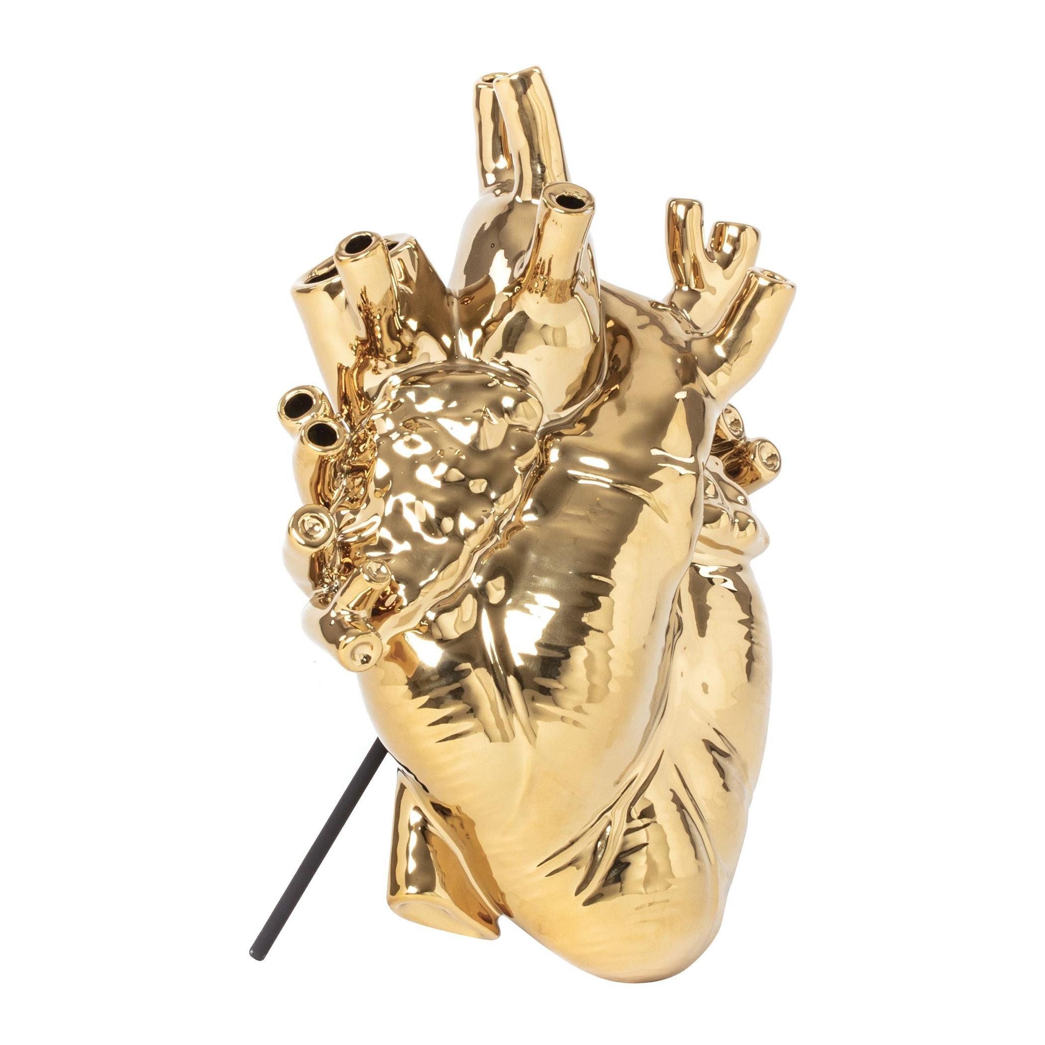 Gold - Seletti - Marcantonio Love In Bloom Gold Edition Heart Vase - 4